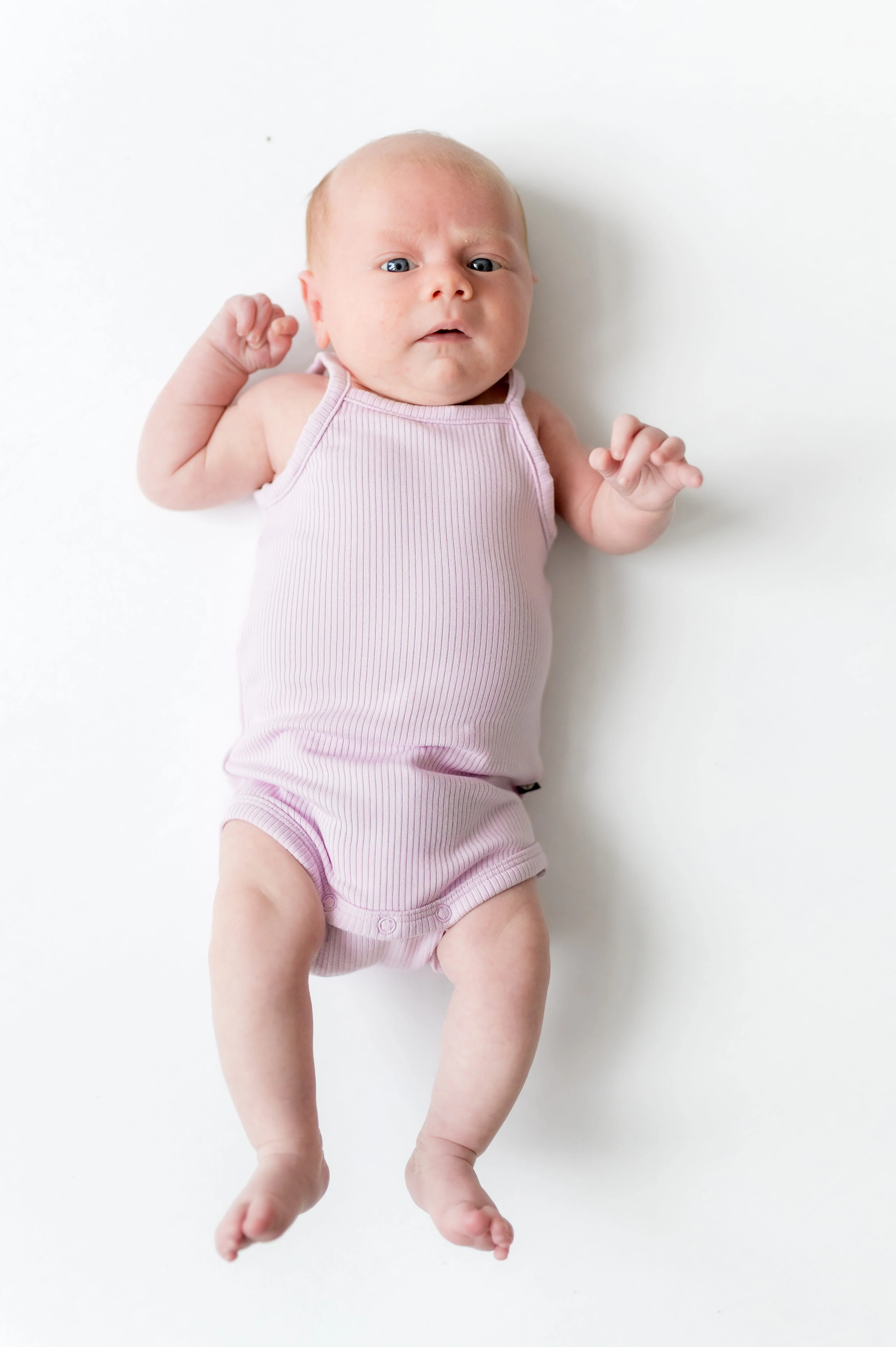 Ribbed Spaghetti Strap Bodysuit in Thistle