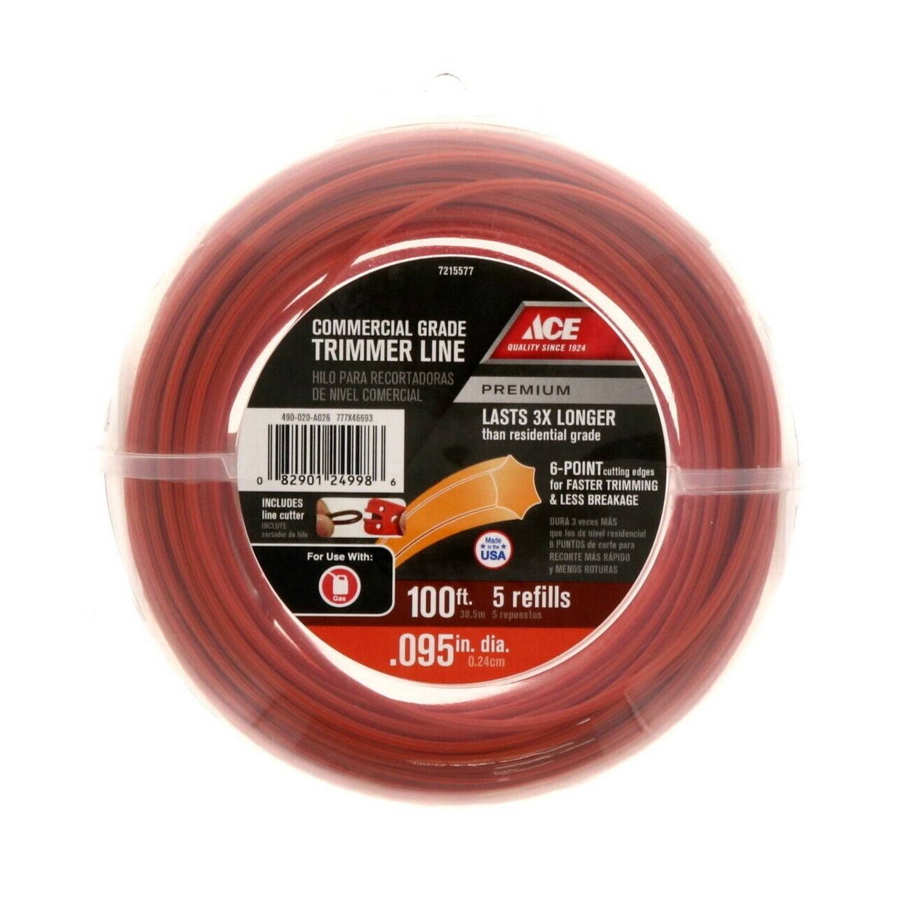 Ace Commercial Grade Trimmer Line - 0.095 in Dia. x 100 ft L