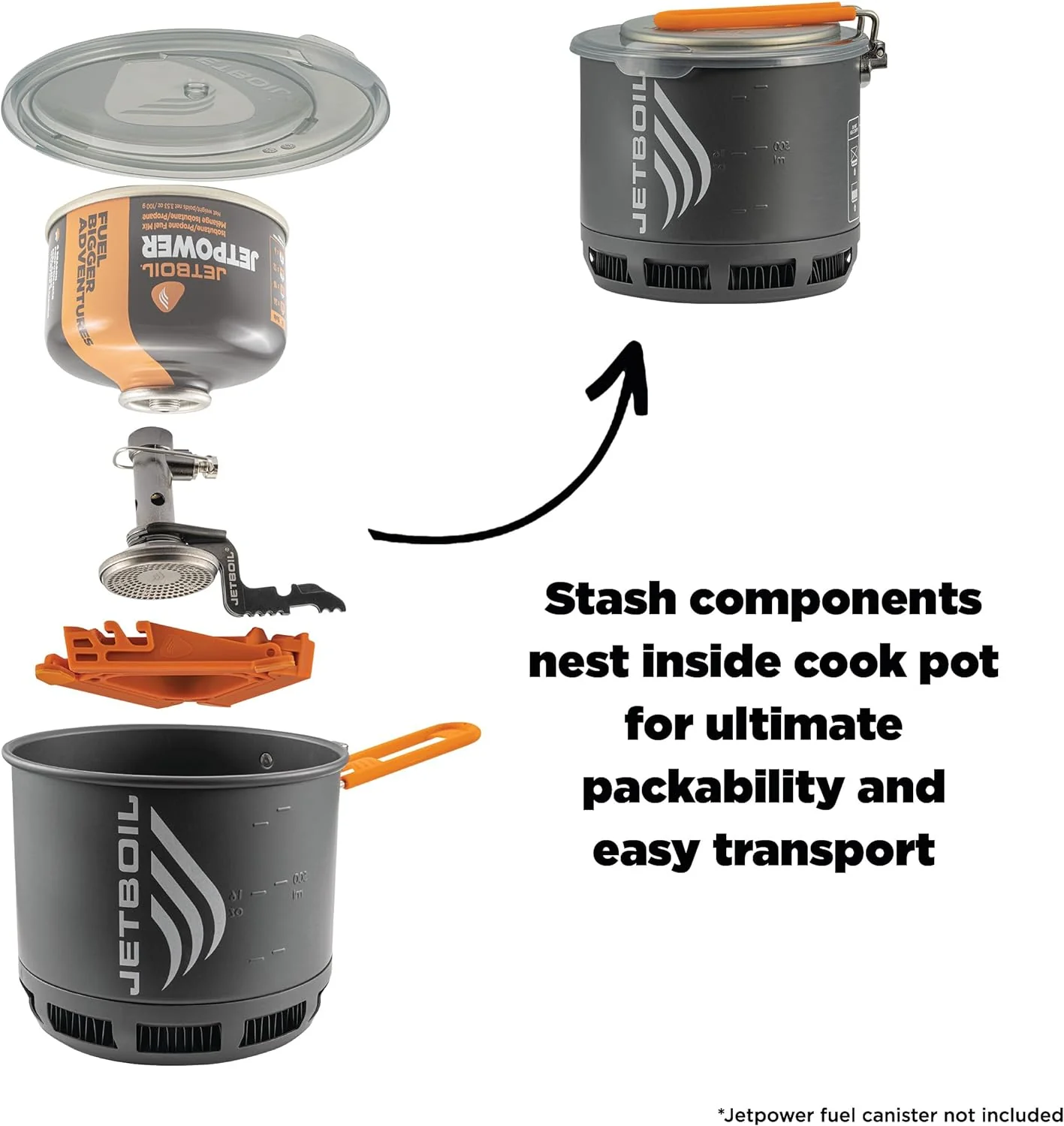 Ultralight Camping & Backpacking Stove System, Nesting Portable Propane/Isobutane Burner with Cooking Cup for Outdoor Trips & Hiking