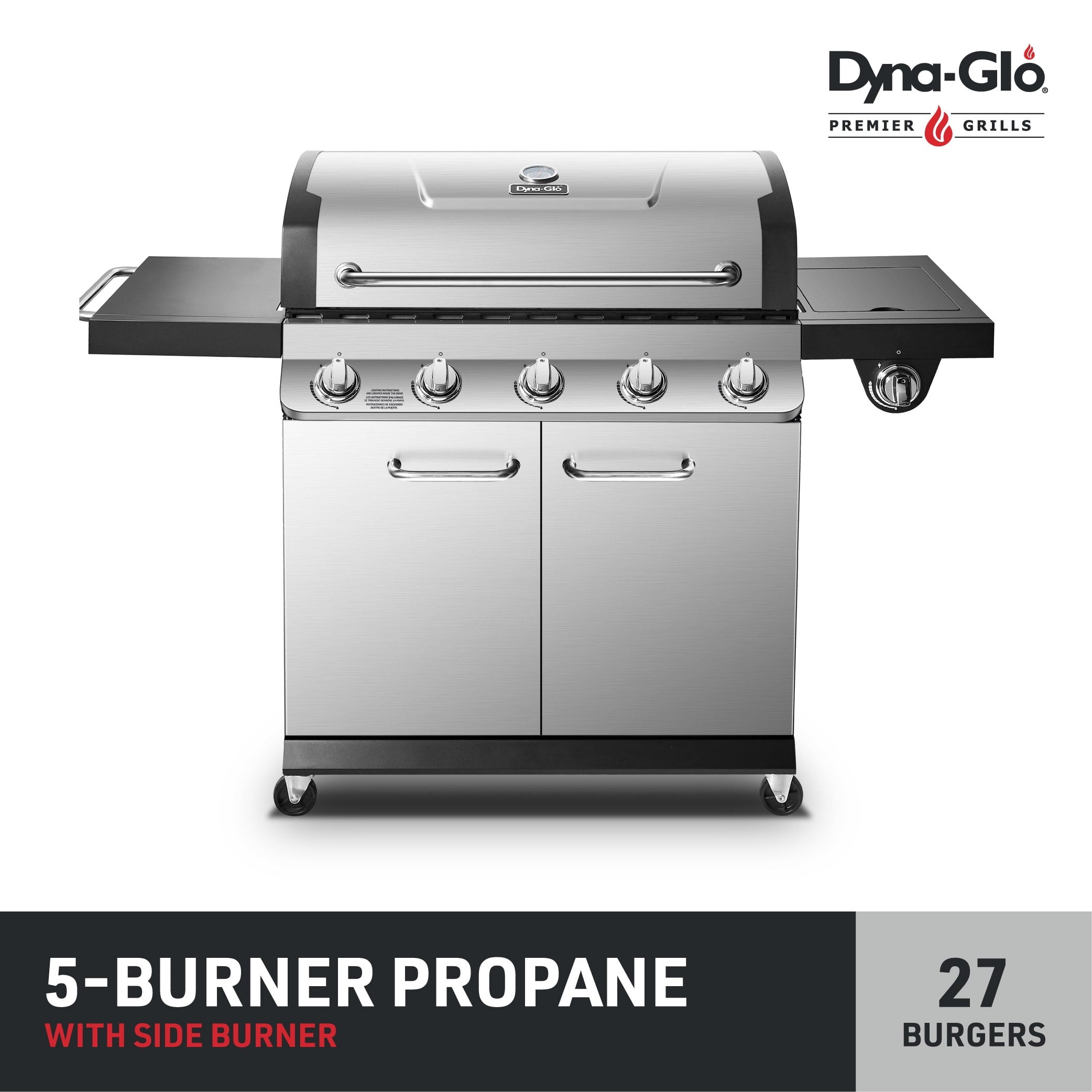 5 Burner Silver Propane Gas Grill