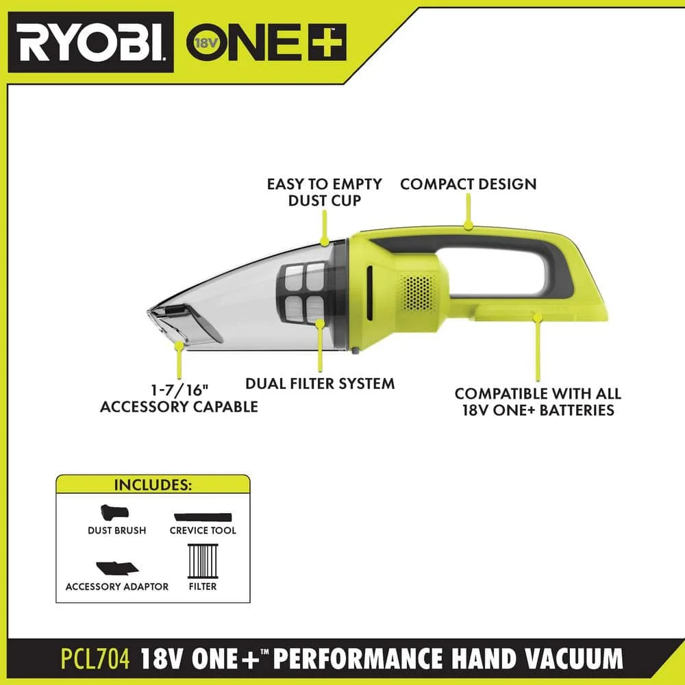 ONE+ 18V Cordless Performance Hand Vacuum (Tool only) - Image 3