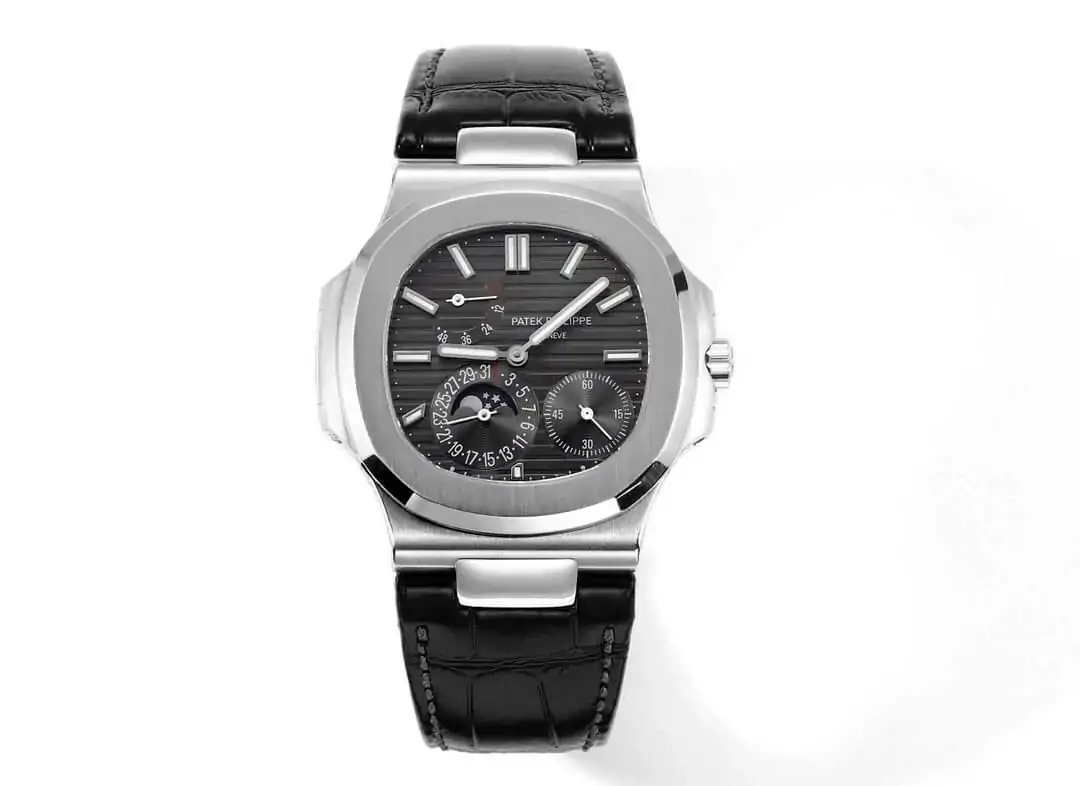 Patek Philippe Nautilus 5712G-001 GR Factory Black Leather Strap
