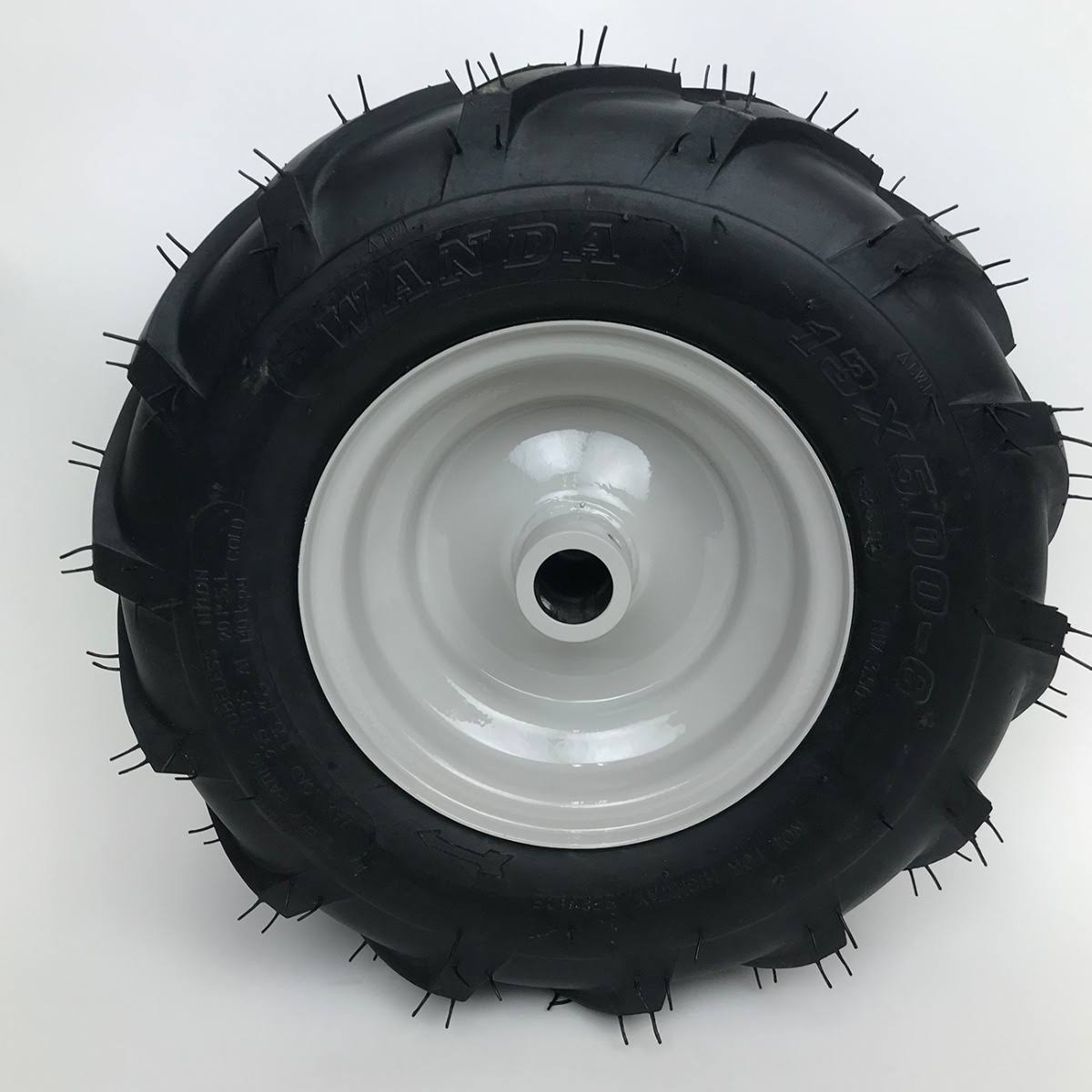 LMTS 13x5.00-6 Tractor Tread Tire & Rim with 1 inch Hub - Troy-Bilt Tiller Replacement Wheel