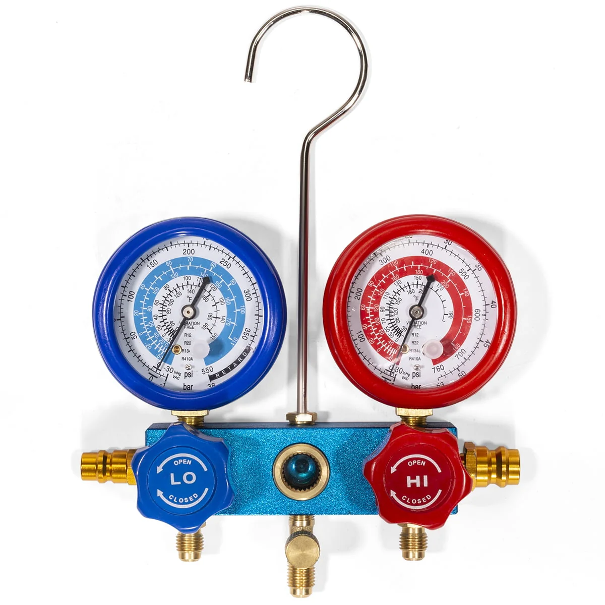 AC Repair Complete Set Vacuum Pump HVAC A/C Refrigeration Manifold Gauge R134 Tap Leak Detector Carrying Bag Image 4