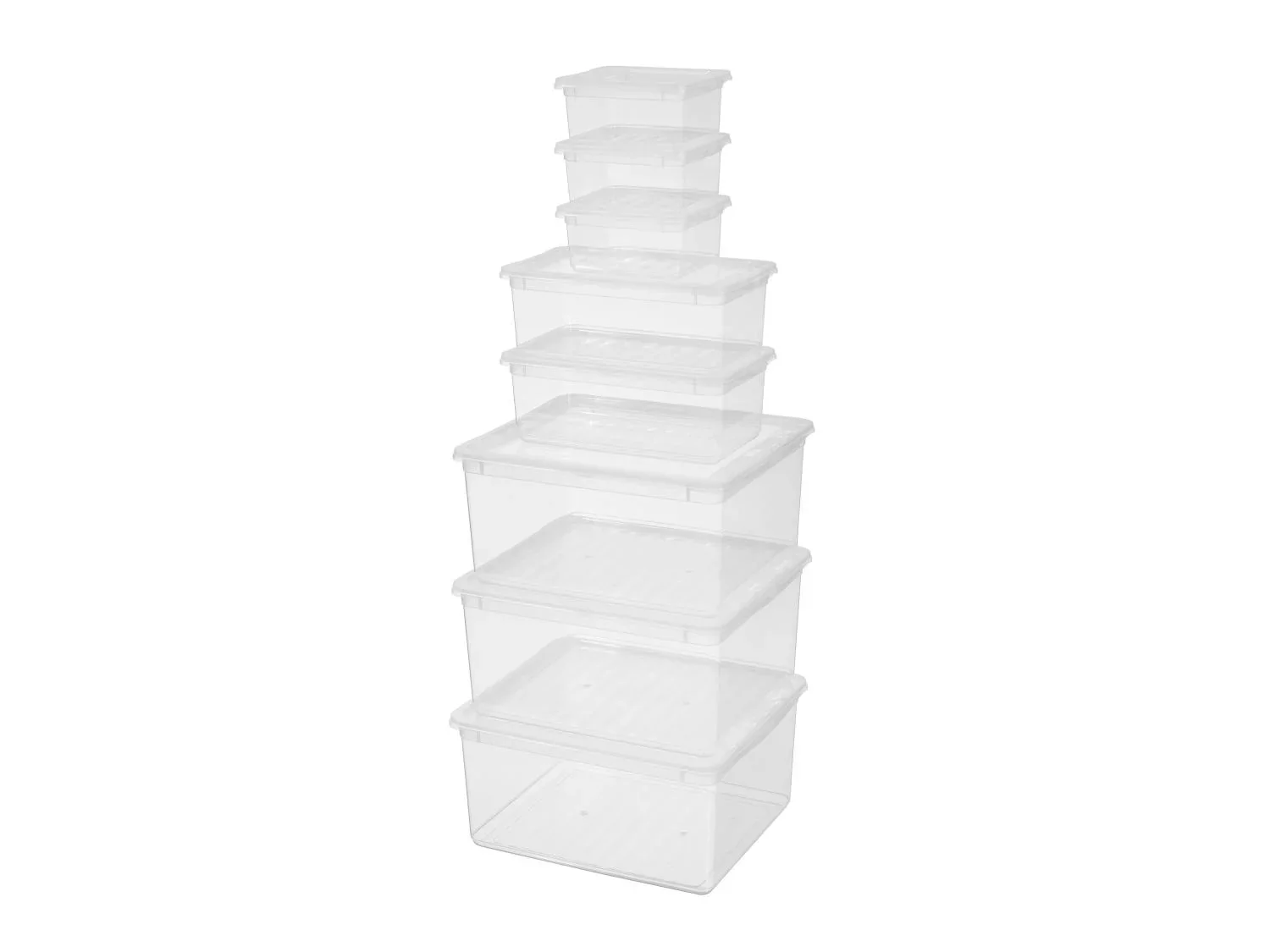 LIVARNO home Lot de 8 botes de rangement
