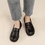 Women's Casual Loafers Slip On Leather Shoes Lightweight Walking Shoes Moccasins Classic Penny Loafer Flats Boat Shoes