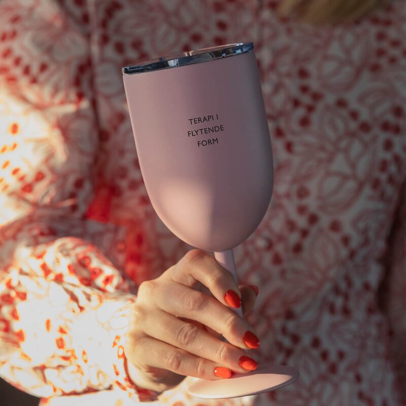 Termo vinglass TERAPI I FLYTENDE FORM 40 cl lys rosa