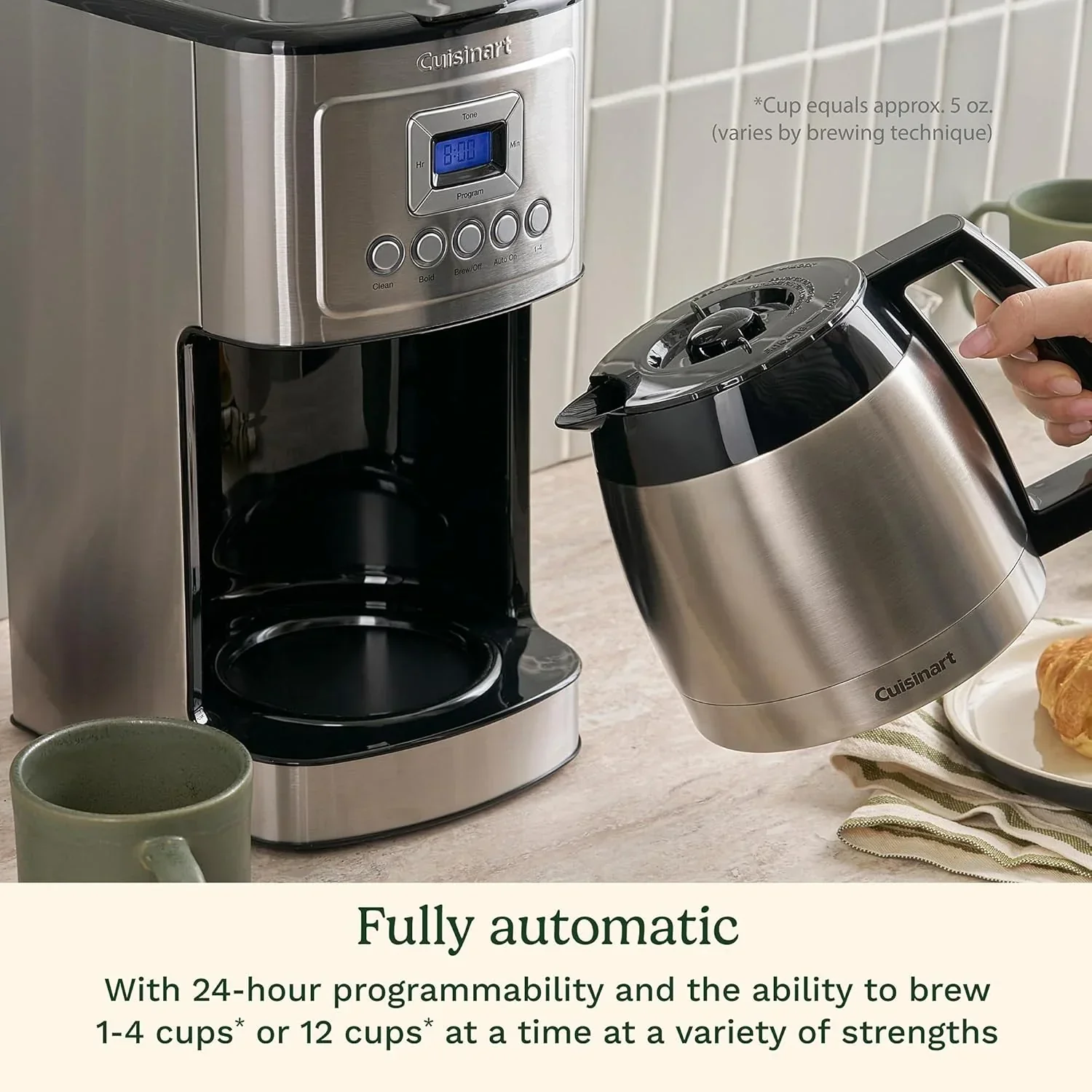 Cafetière Cuisinart 12 tasses programmable avec carafe isotherme PerfecTemp