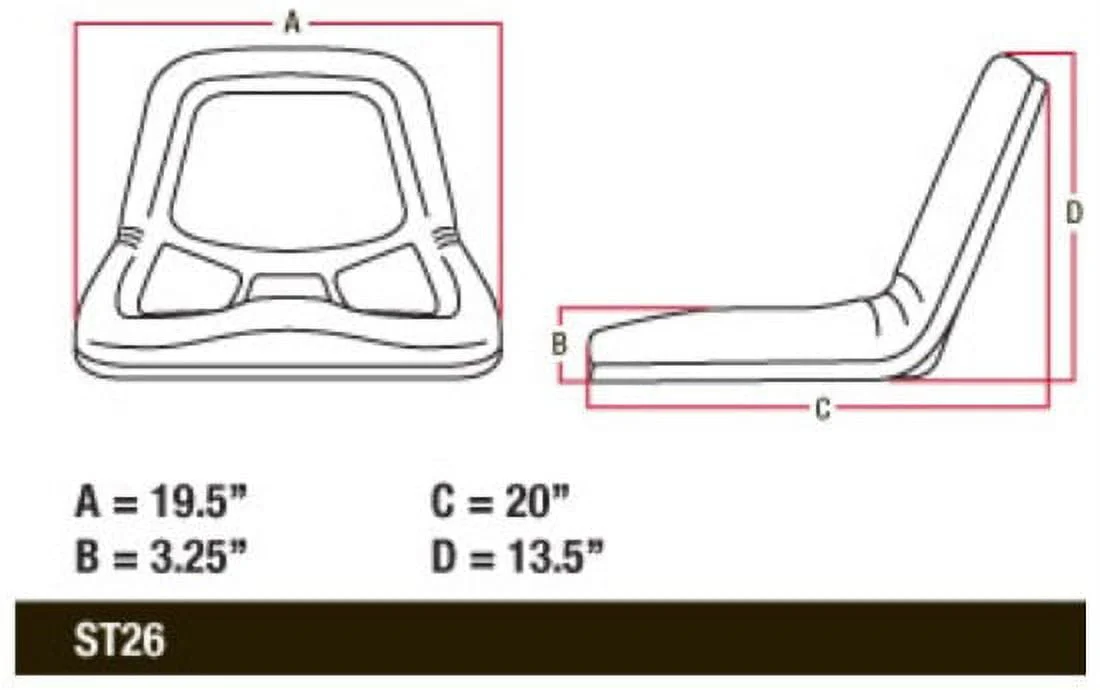 Highback Seat Fits Cub Cadet Lawn Tractor Image 3