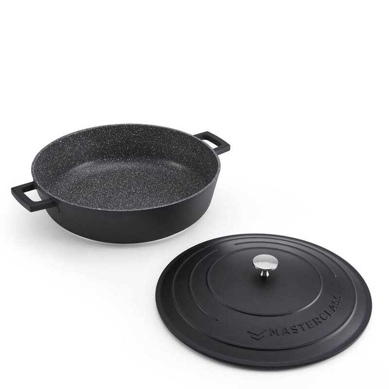 Cast Aluminium lav gryte 5L svart