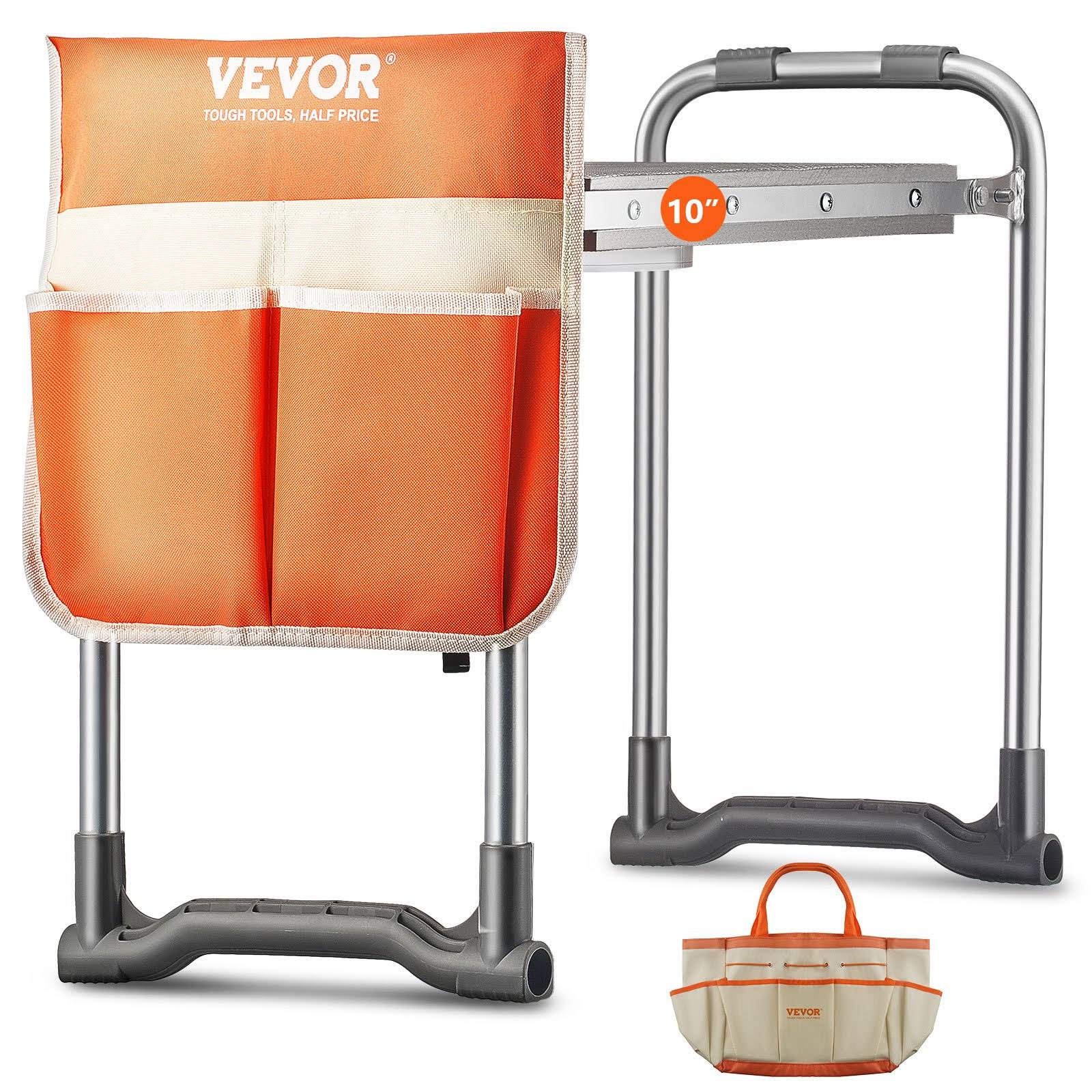 VEVOR Garden Kneeler and Seat, 10 inch Eva Wide Pad, 330 lbs Load Capacity Foldable Garden Stool, Kneeling Bench for Gardening with Tool Bag, Gifts