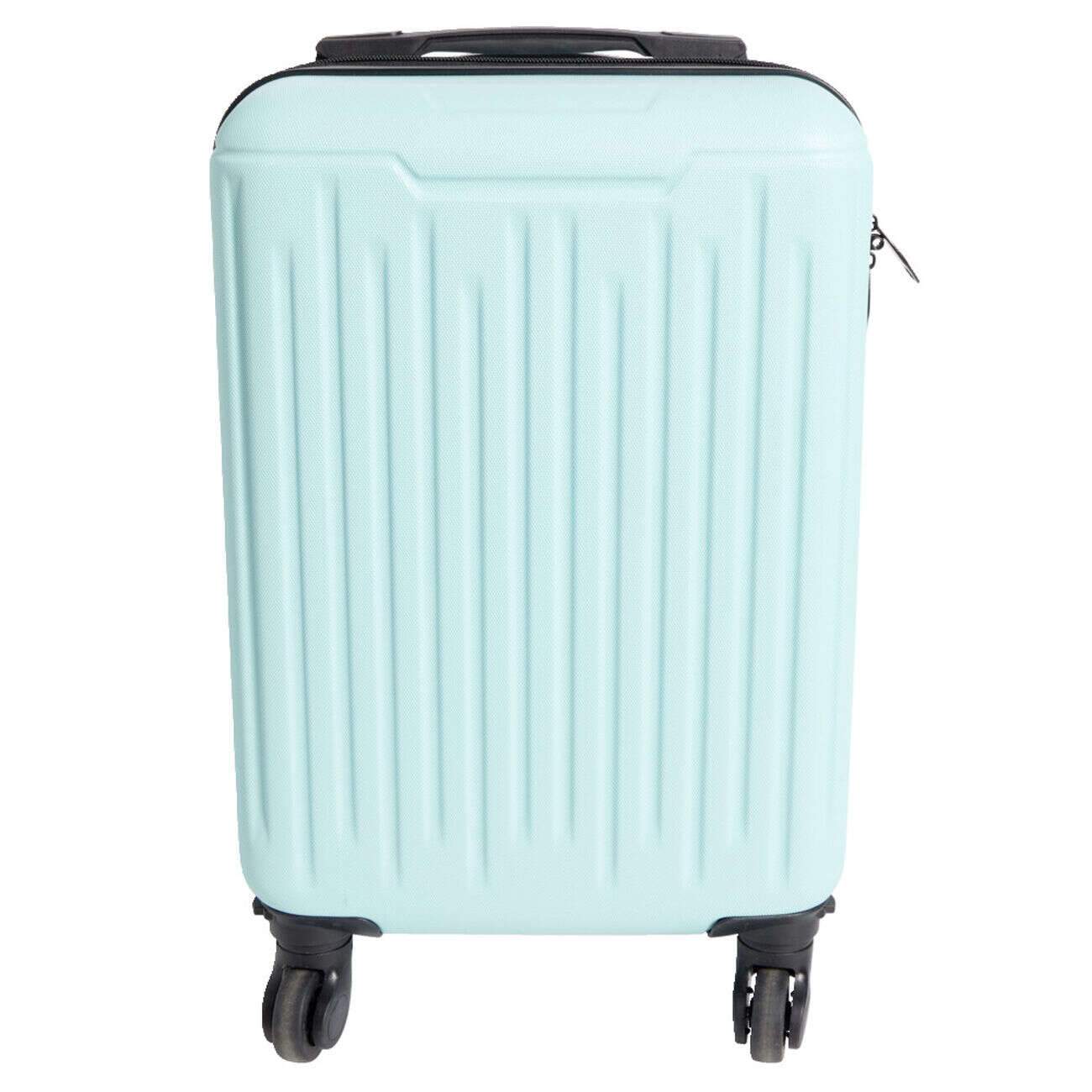 Valise cabine 26L rigide trolley 4 roues amovibles 51cm bleu clair