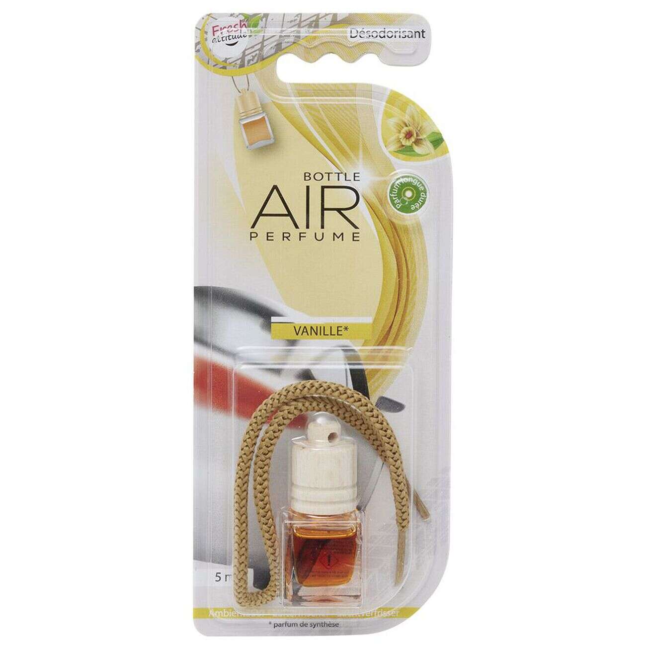 Désodorisant pour voiture Fresh Attitude senteur vanille 75ml