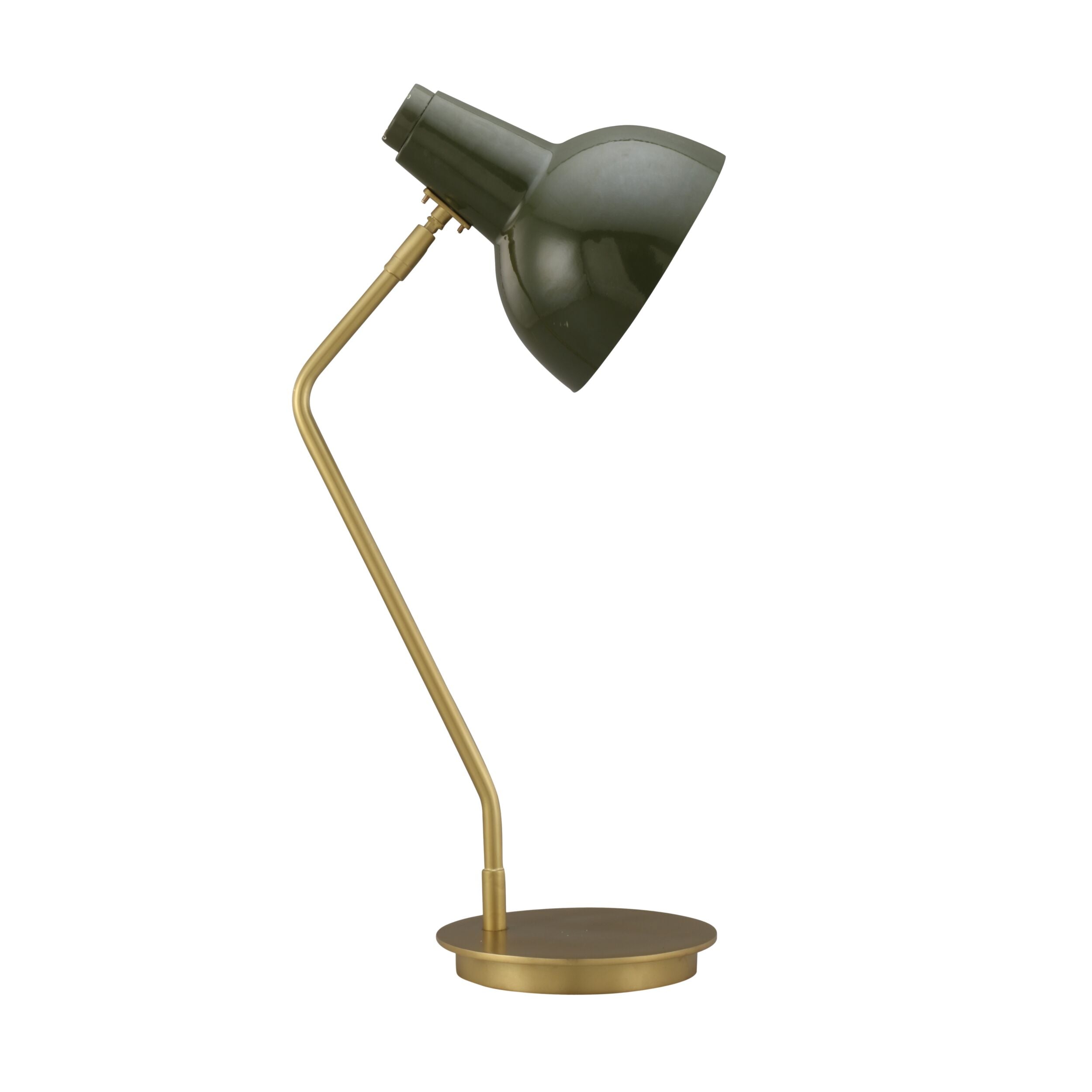 Scout Metal Table Lamp Matte Brass/Green 57cm