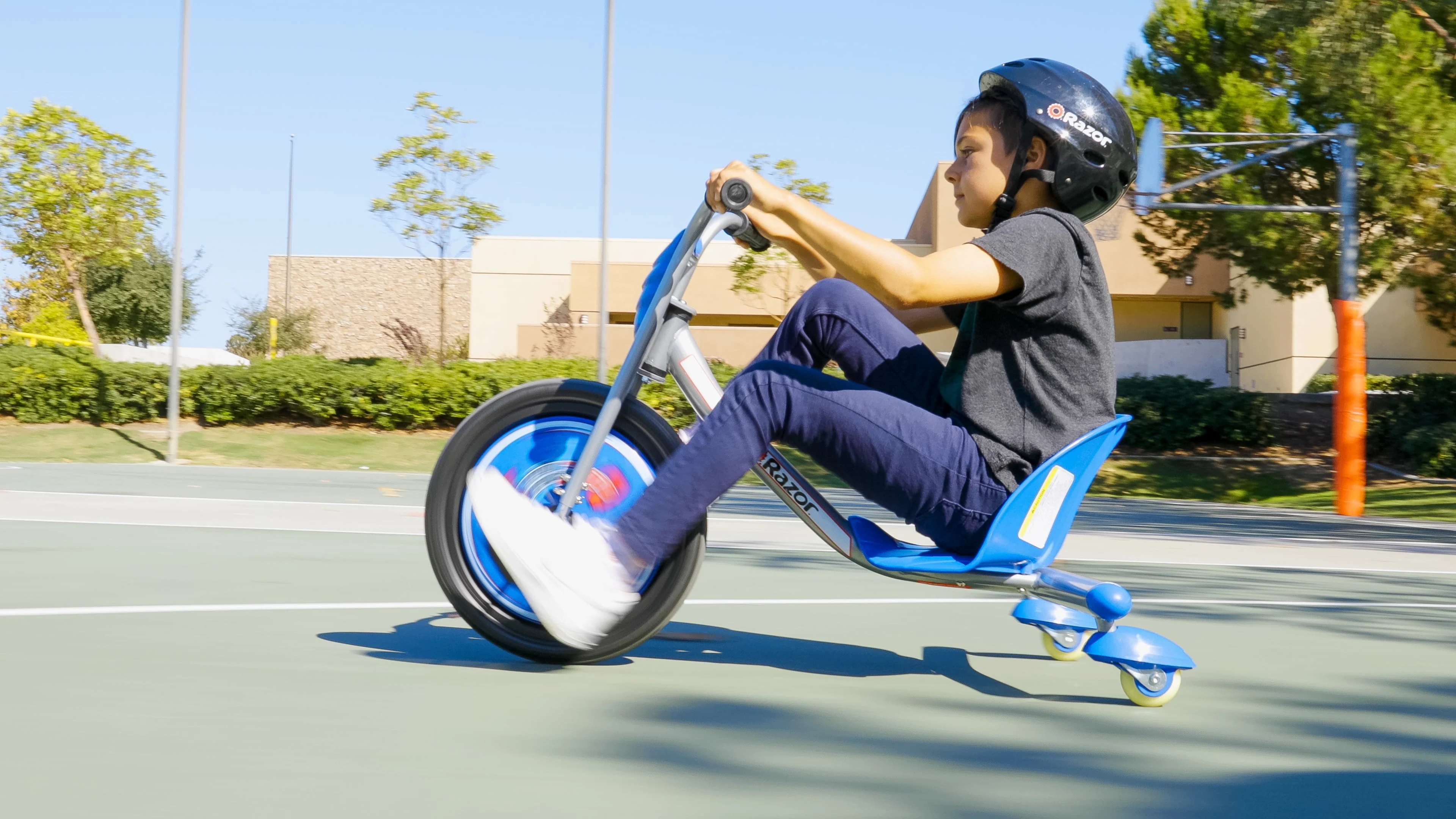 Razor RipRider 360 Drift Trike Blue, 16" Front Wheel, 3 Wheeled Drifting Ride On, Tricycle with Rear Casters for Kids Ages 5 and Up, Unisex Image 3