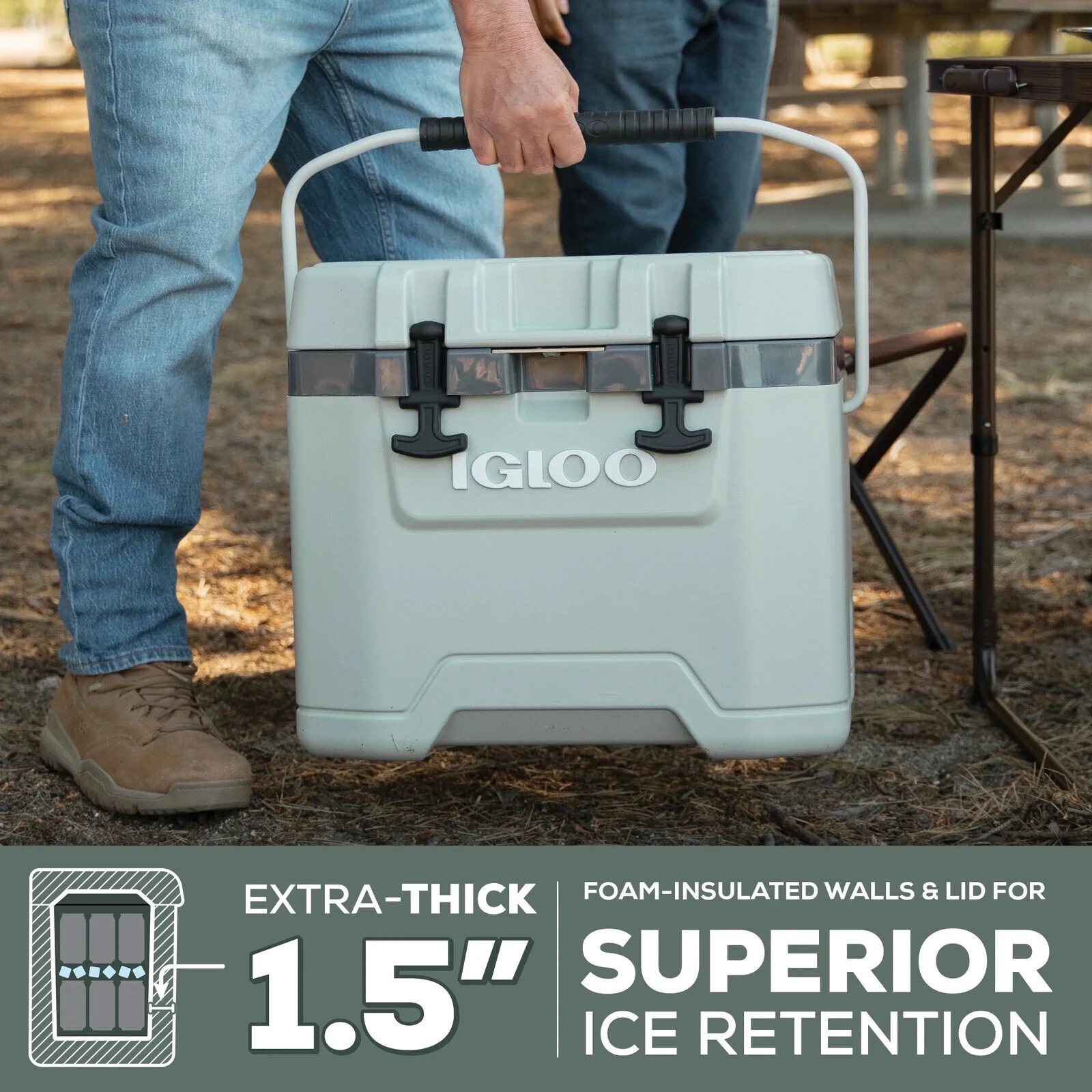 25 QT Overland Ice Chest Cooler, Green - Image 6