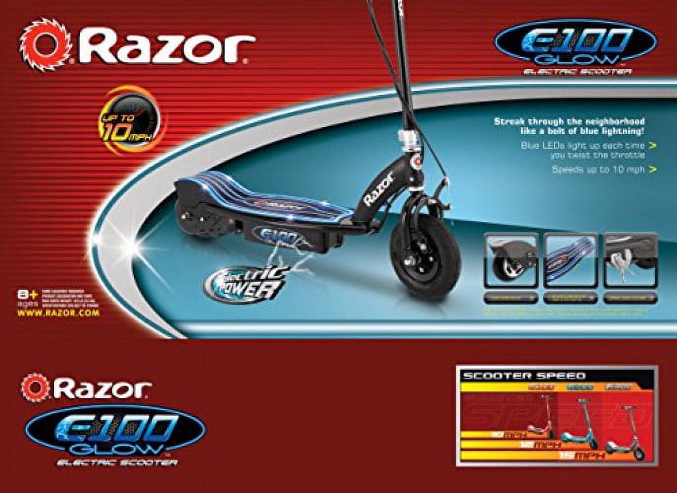 E100 Glow Light-up Electric Scooter. up to 10 mph. Air-filled Front Tire. for Child Ages 8+ - Image 8