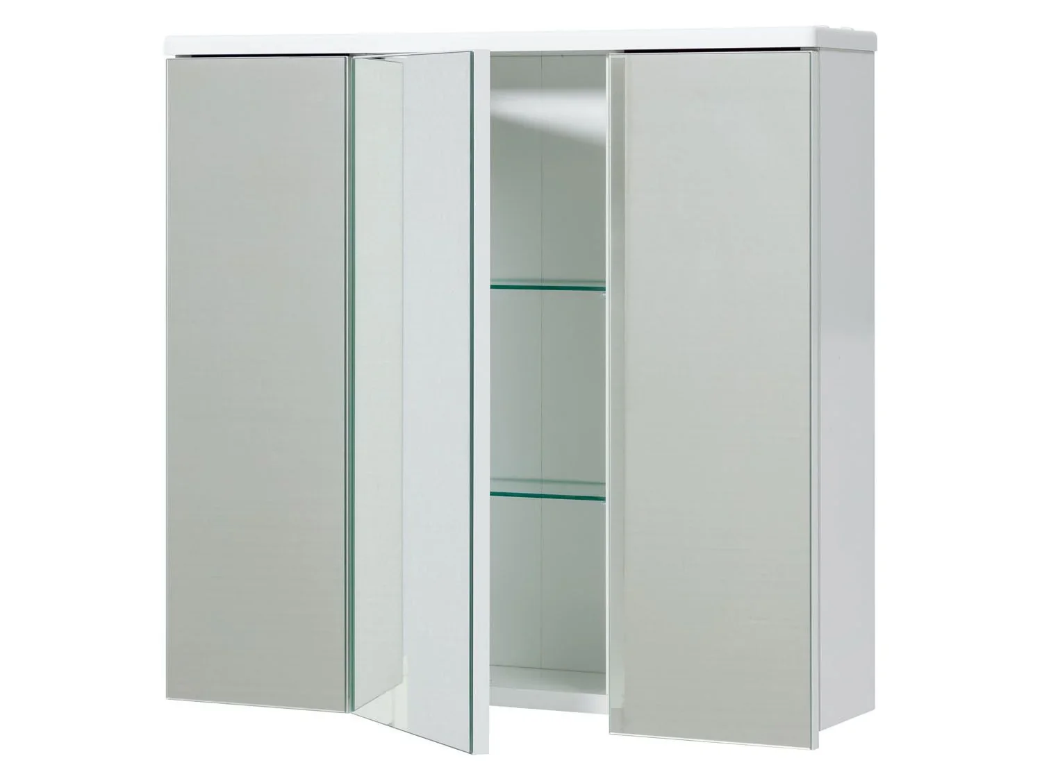 LIVARNO LIVING Armoire de toilette miroir Palermo, 66 x 64 x 16,5 cm