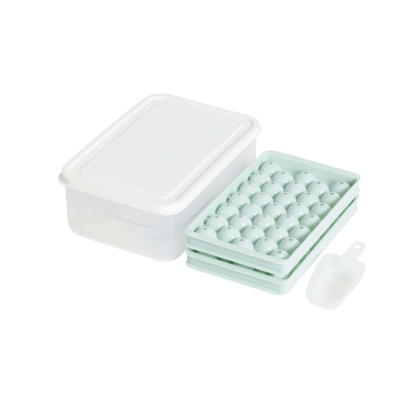 Set bac à glaçons x2 avec pelle et boîte 22x15xH8,5cm