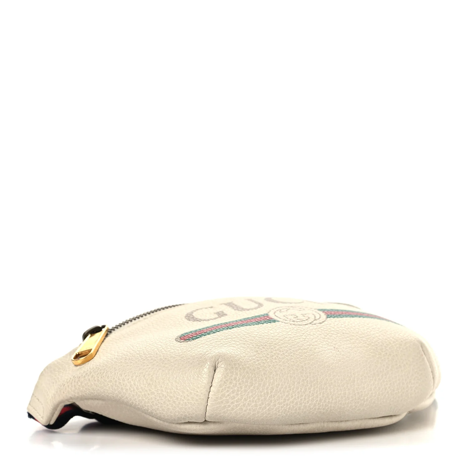 Grained Calfskin Small Logo Belt Bag White