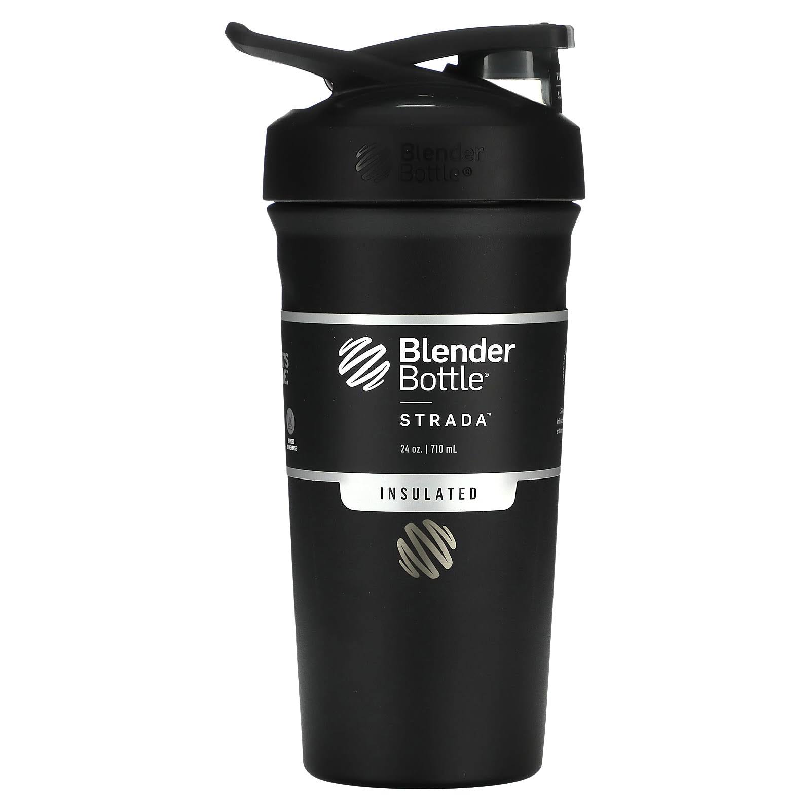 BlenderBottle - Strada Insulated Stainless Steel 24 oz. Water Bottle/Shaker Cup - Black