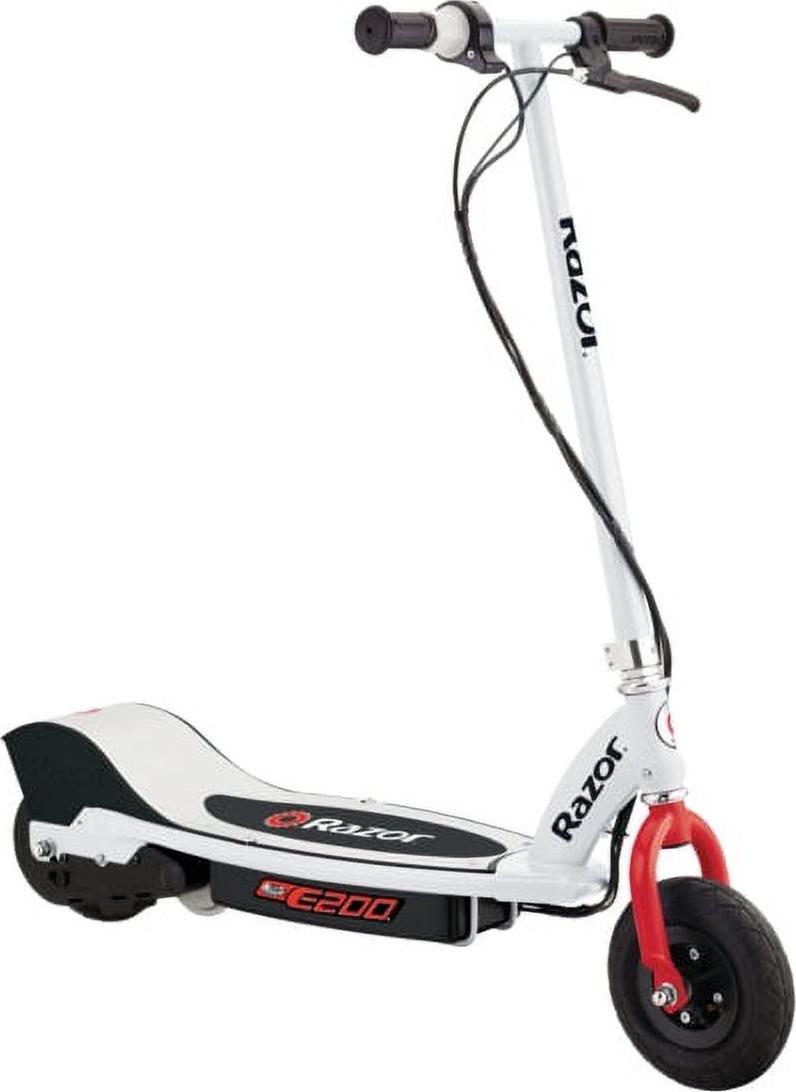E200 Electric Scooter White/red. 200-Watt Motor. up to 12 mph. for Teen Ages 13+