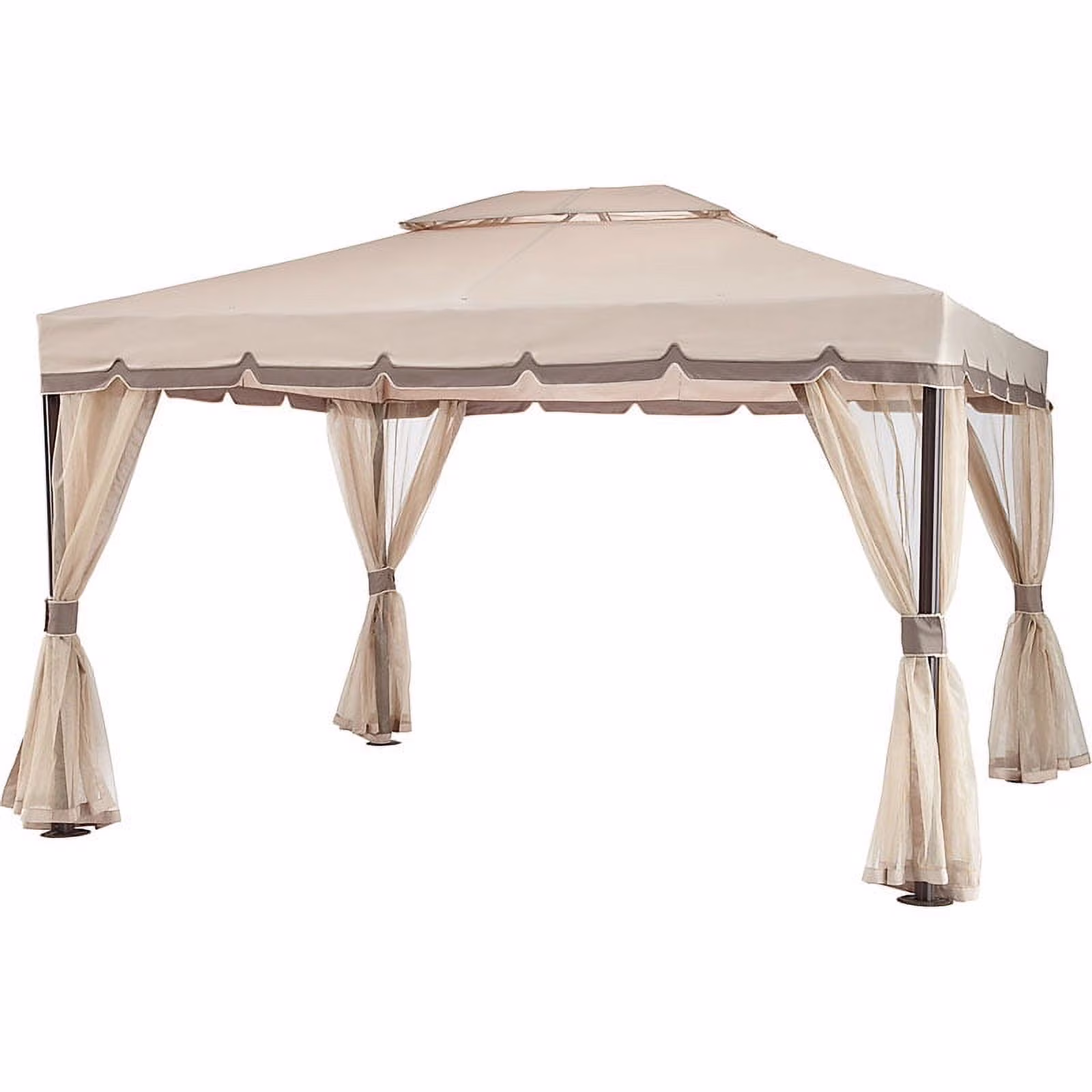 Garden Winds Replacement Canopy Top and Side Mosquito Netting Set for OSH Capitola Gazebo - Riplock 350