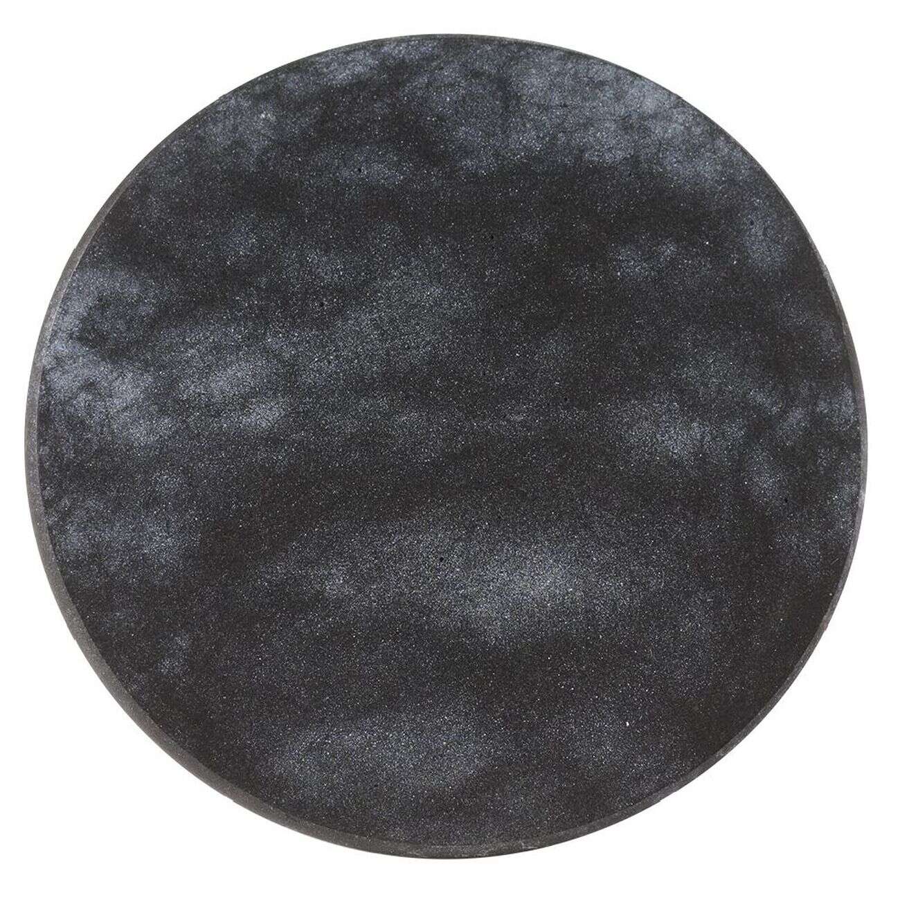 Patère murale ronde imitation marbre noir polyrésine Ø8cm