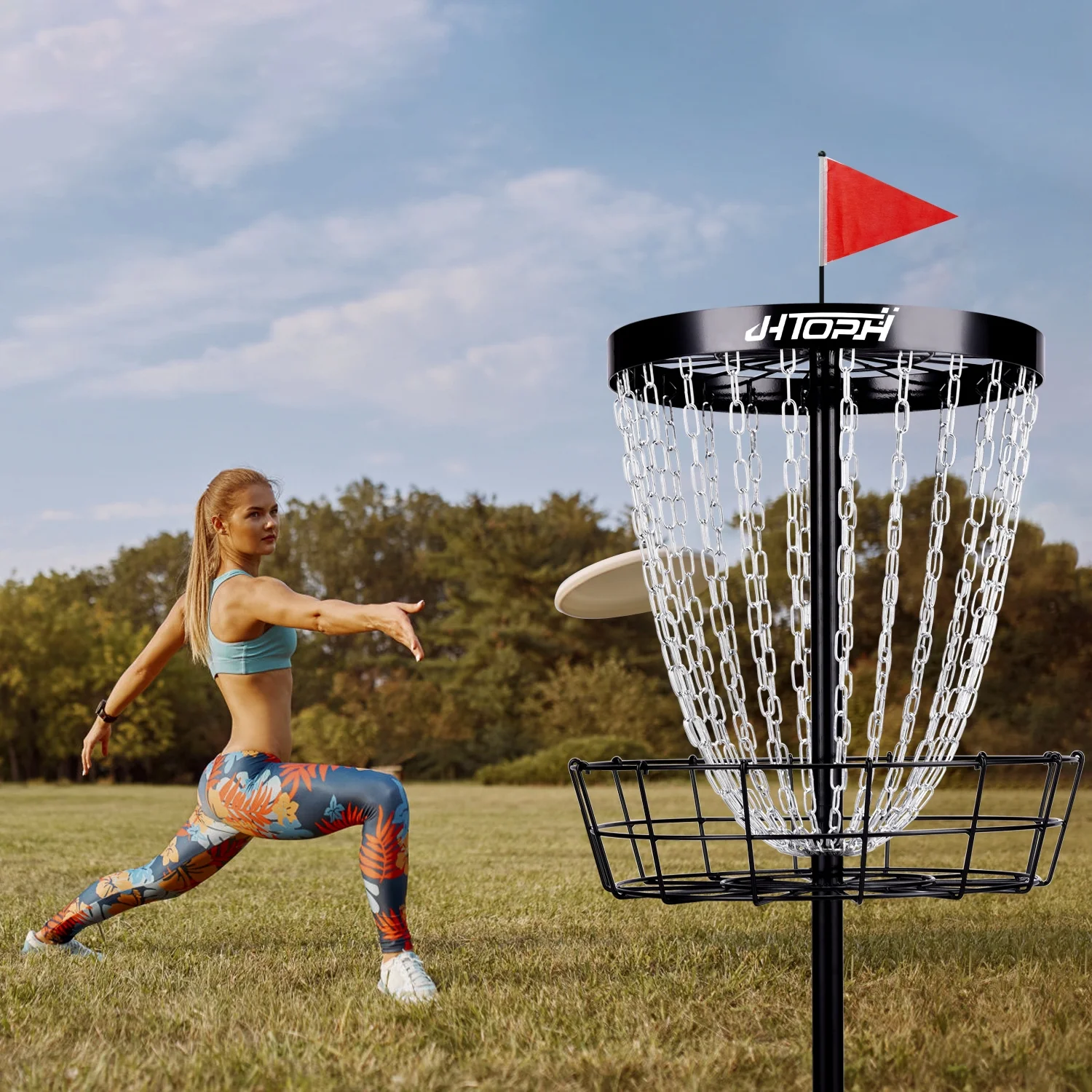Classic Pro 24-Chain Portable Disc Golf Practice Basket-Choose Your Color - Image 7