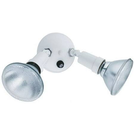 Lithonia Lighting OFTH 300PR 120 P WH-M12 2-Light Dusk-to-Dawn Twin par Holder Security
