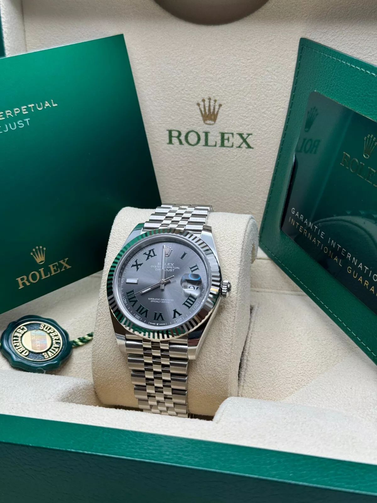 [Super Clone]RLX  Datejust 41mm 126334-0022 Slate Roman Jubilee Stainless Steel Mens Watch