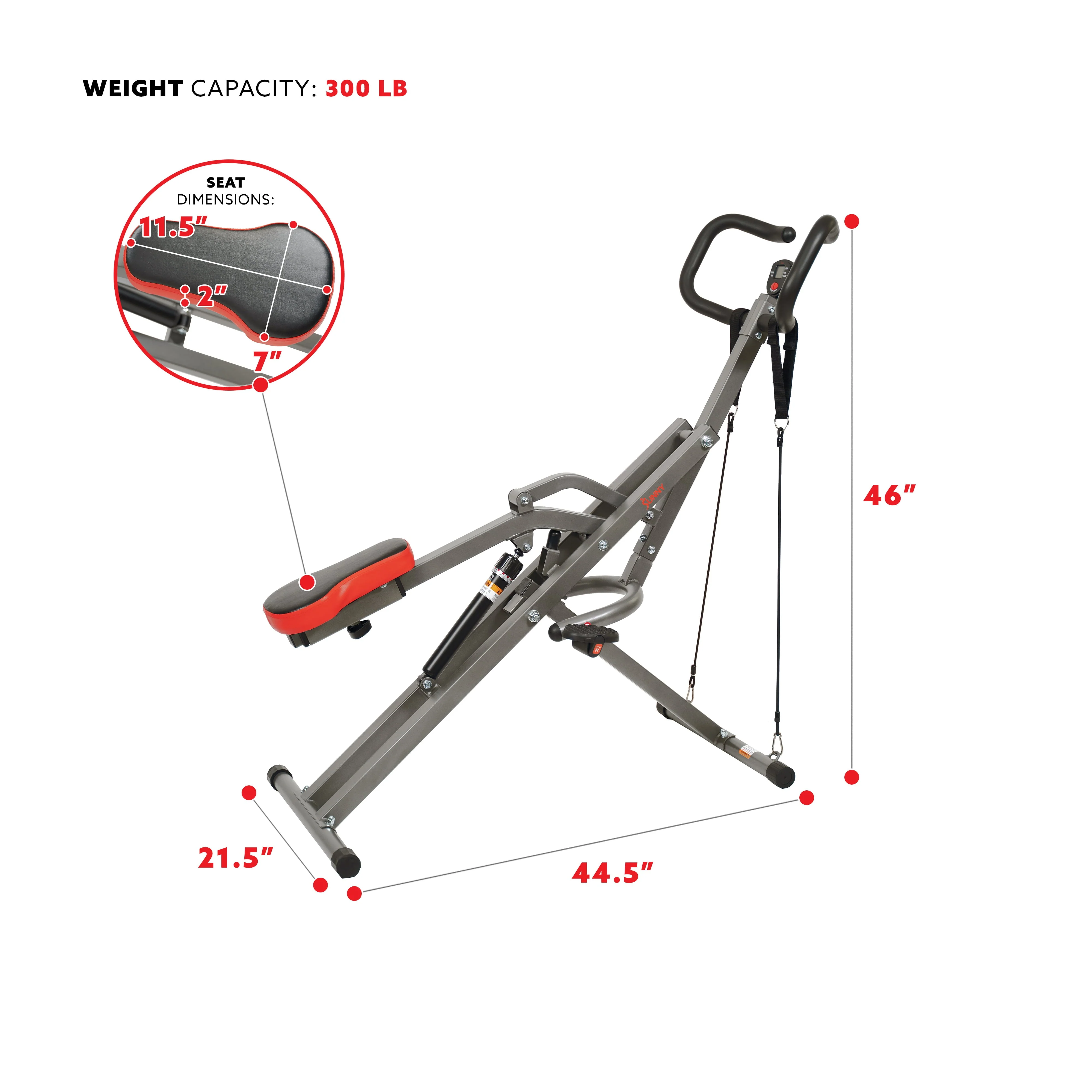 Fitness Row N Ride PRO Squat Assist Trainer for Full Glute, Thigh, and Leg Workouts, SF A020052 Image 5