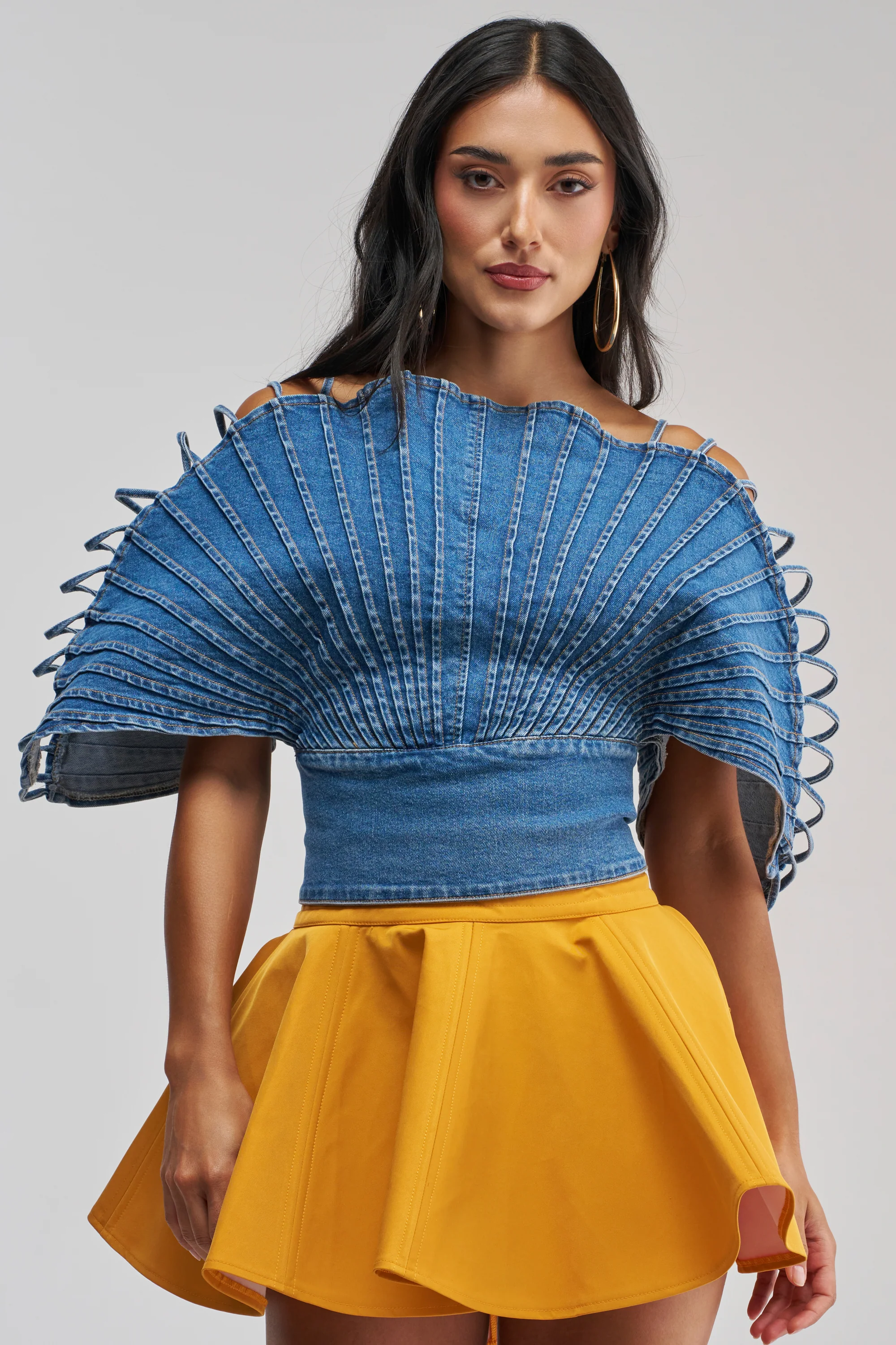 DENIM ON DENIM BLOUSE - Akira Store