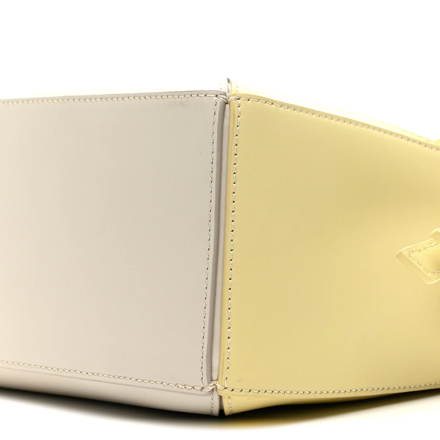 X ALBERS Nappa Calfskin Small Puzzle Bag Pale Grey Light Citrine