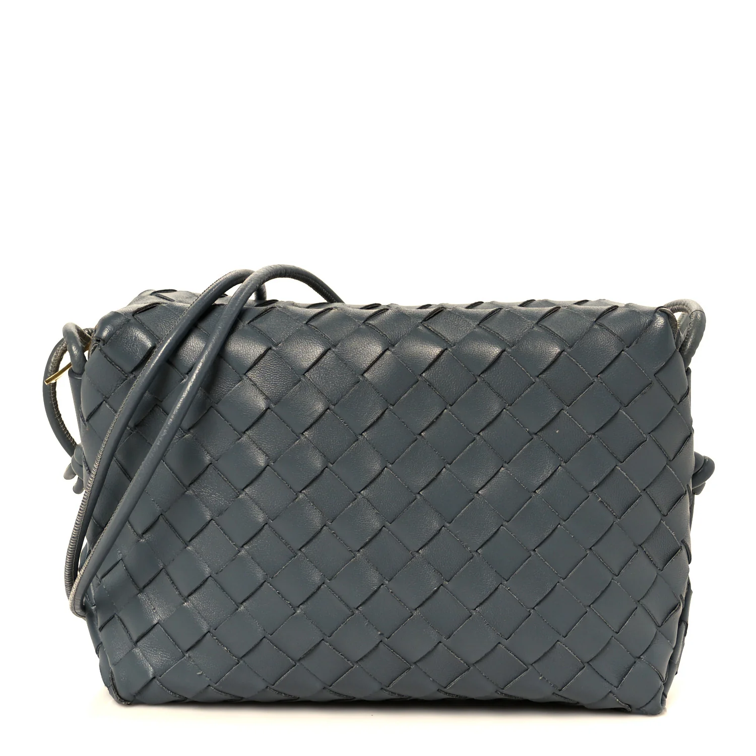 Nappa Intrecciato Small Loop Camera Bag Thunder