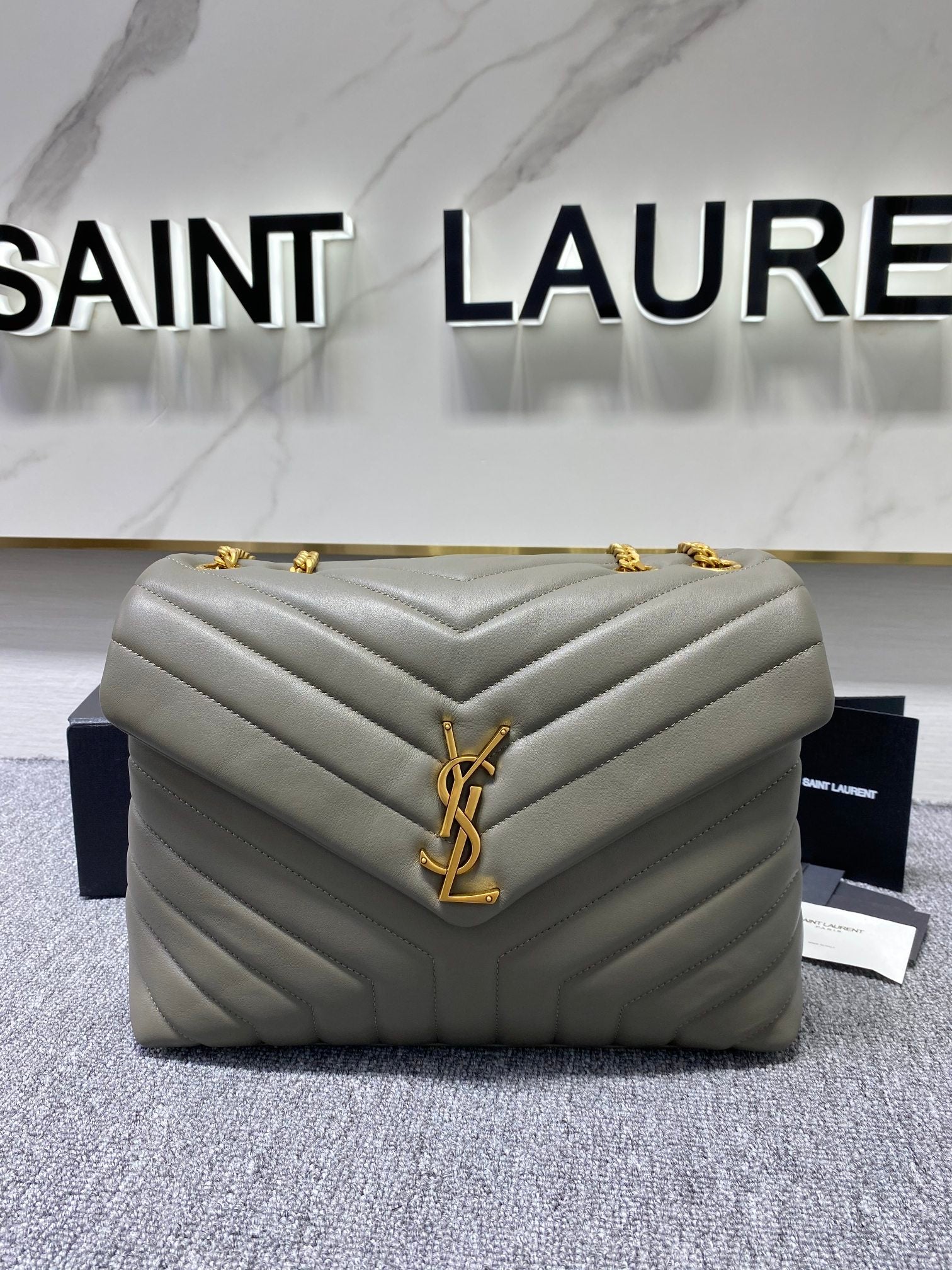 Y Loulou Medium Chain Bag In Y Leather
