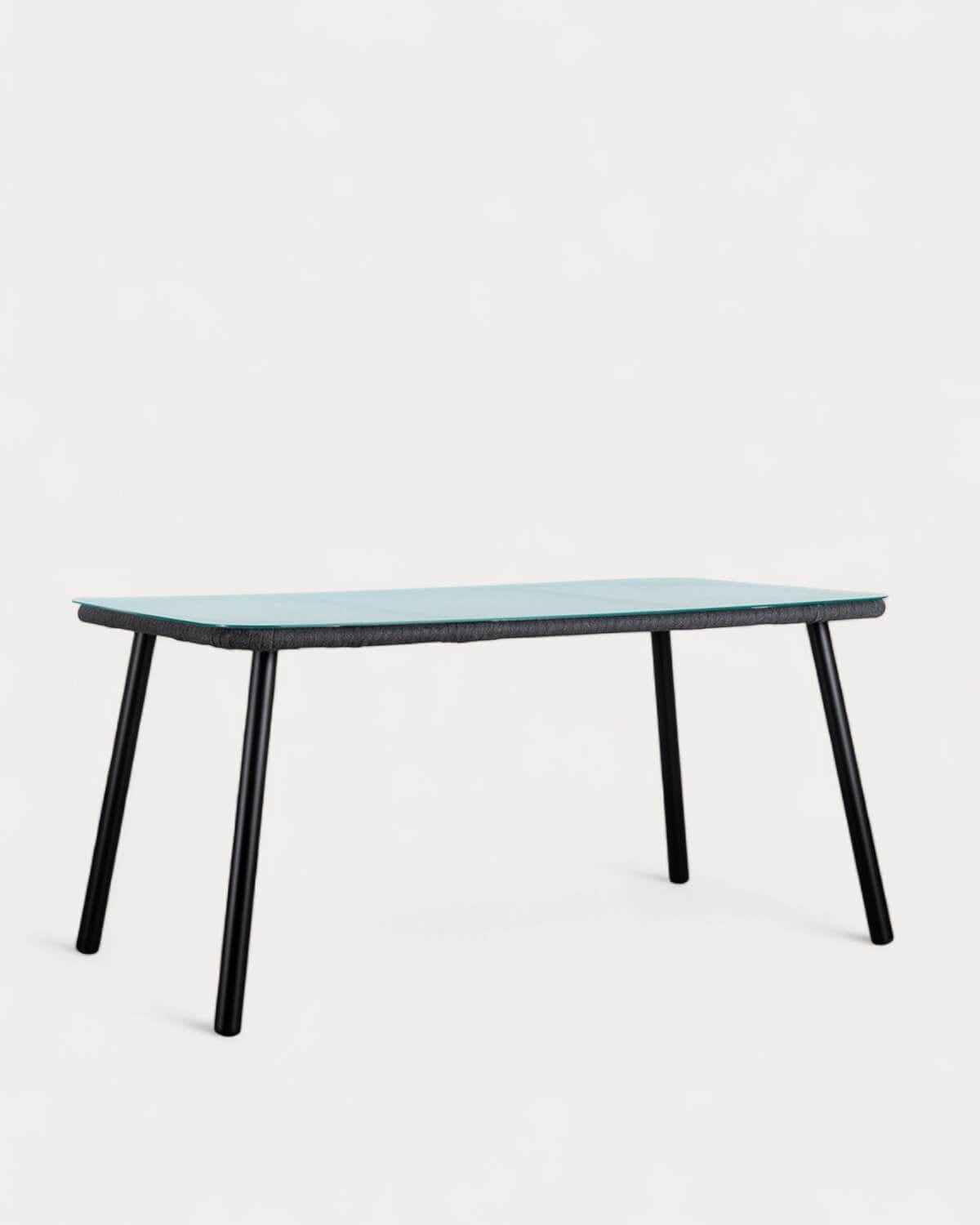 Drian - Mesa de Exterior Rectangular de Aluminio y Cristal (160x90 cm) Drian