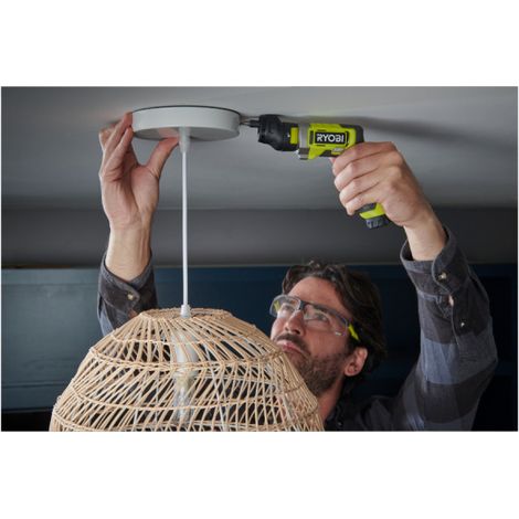 RYOBI Tournevis 4V USB Lithium - 1 batterie 2,0Ah - coffret 10 embouts - mandrin déporté - renvoi d'angle - RSD4-120TA2 — vue 2