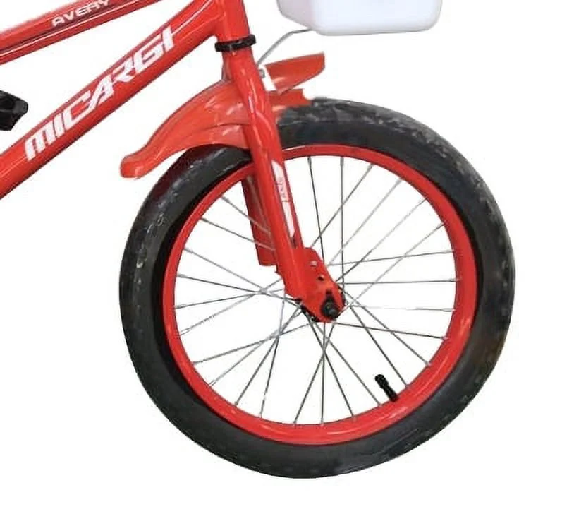 Ustoyoutlet 16" BMX Steel Frame Coaster Brake Bicycle One Piece Crank W/ Baskets & Fenders, Rims - Red Kid'S Bike - Red