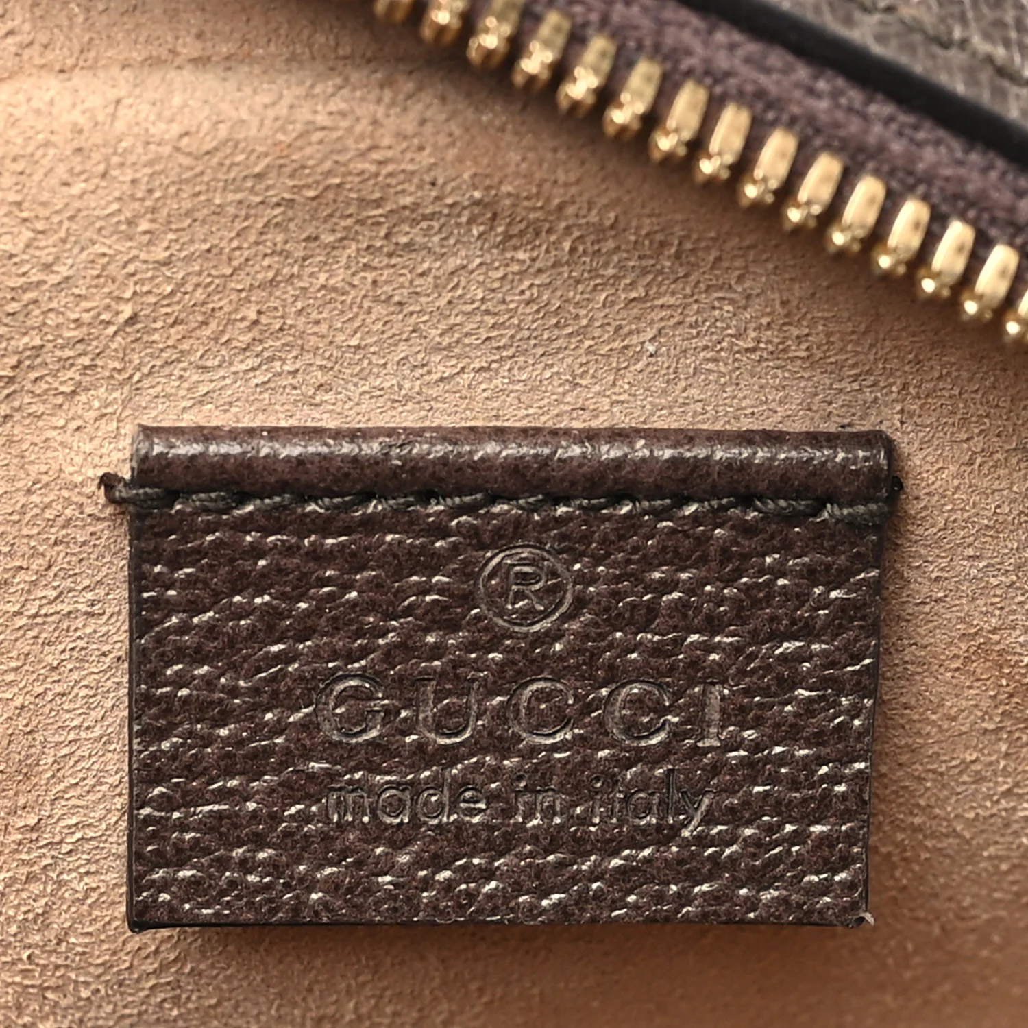 GG Supreme Monogram Web Mini Ophidia Round Shoulder Bag Brown