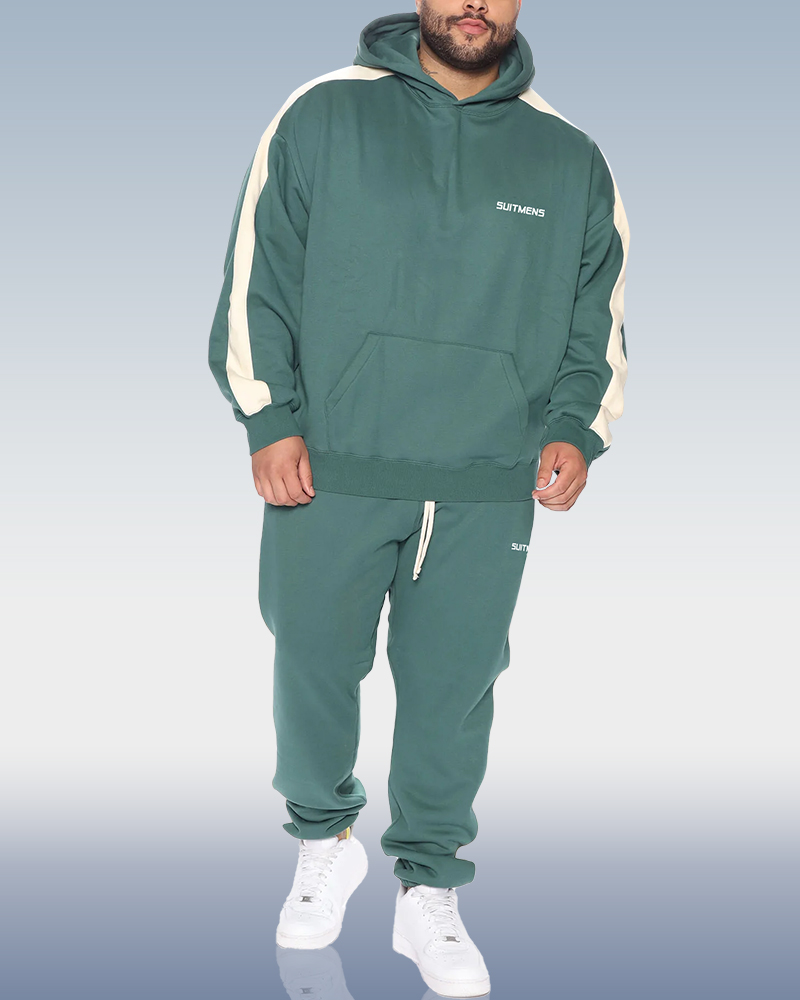 Ensemble sweat à capuche vert pour homme SUITMENS