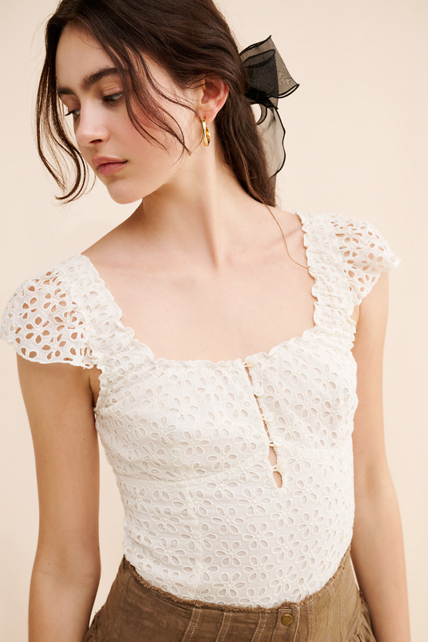 Alma Eyelet Top