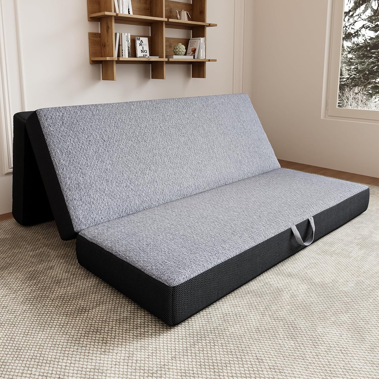 Vamcheer Tri Folding Mattress Queen Size - 6 Inch Foldable Mattress for RV/Camping/Travel/Guest Room/Yoga, 78