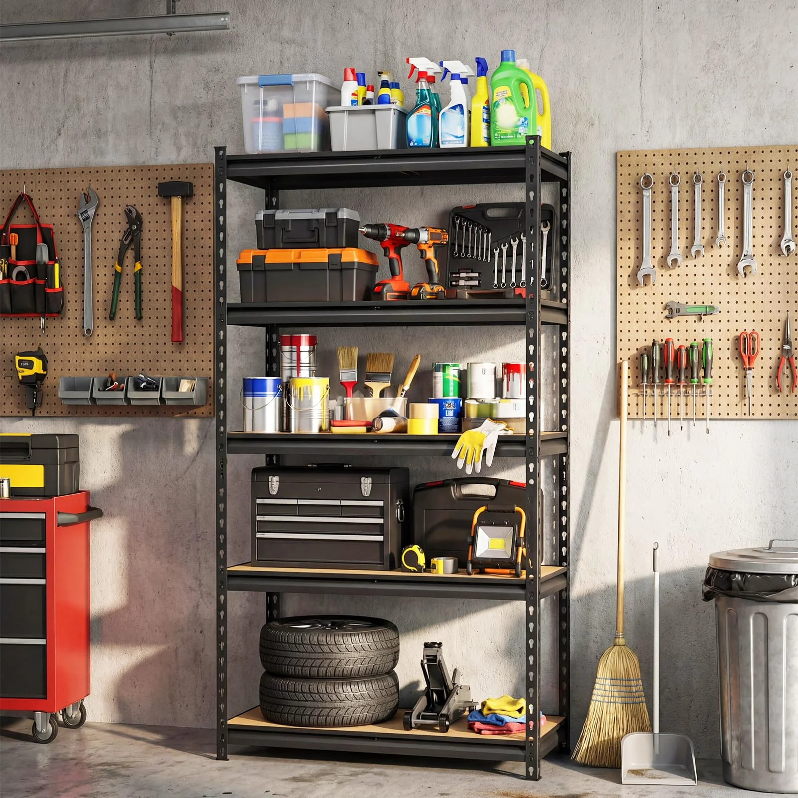 Tangkula 5-Tier Heavy Duty Garage Shelving Units w/Adjustable Utility Rack (30