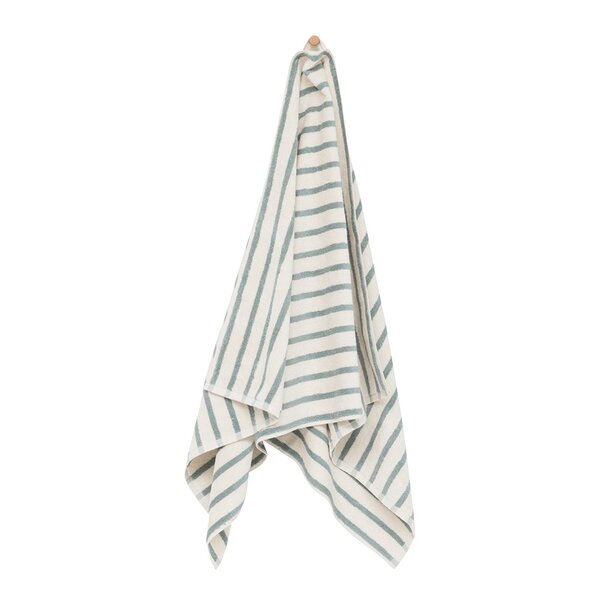 Everyday stripe håndkle 50x90 cm aqua