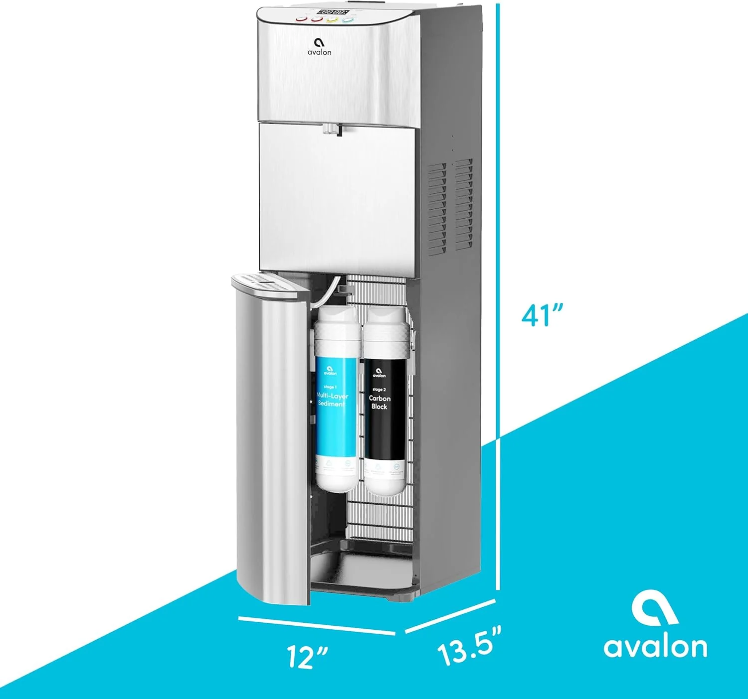 Fontaine à eau sans bouteille autonettoyante Avalon, distributeur d'eau à 3 réglages de température