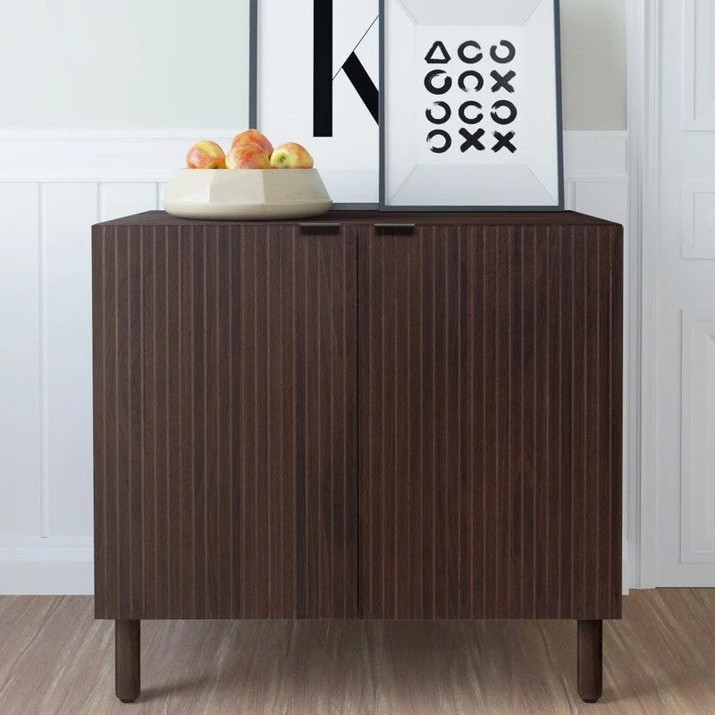 Merk 2-Door Walnut Cabinet