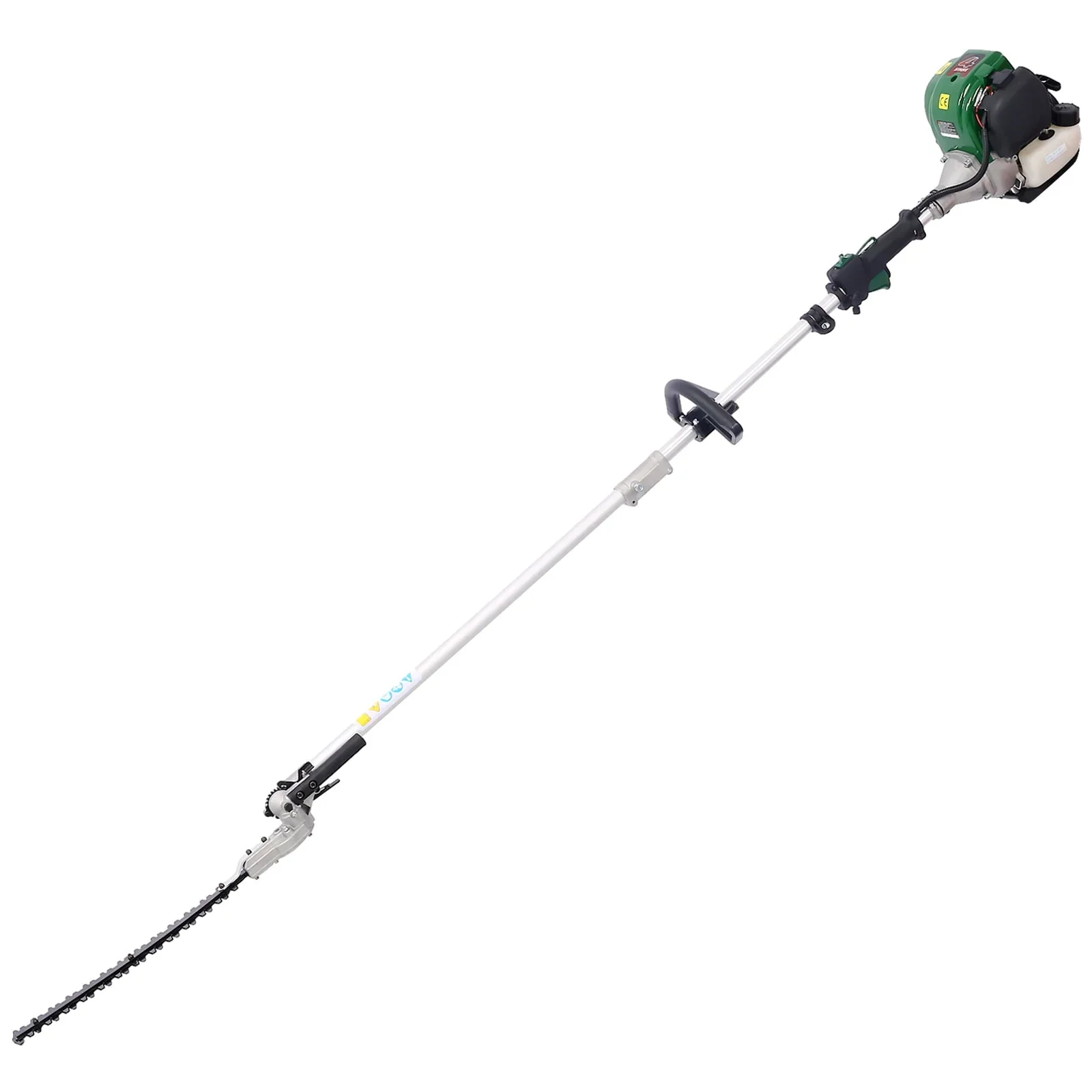 Mulanimo 9 in 1 Multi-Functional Trimming Tool with Gas Pole Saw Hedge Trimmer Grass Trimmer Brush Cutter 38cc 6500RPM 4-Cycle Garden Tools