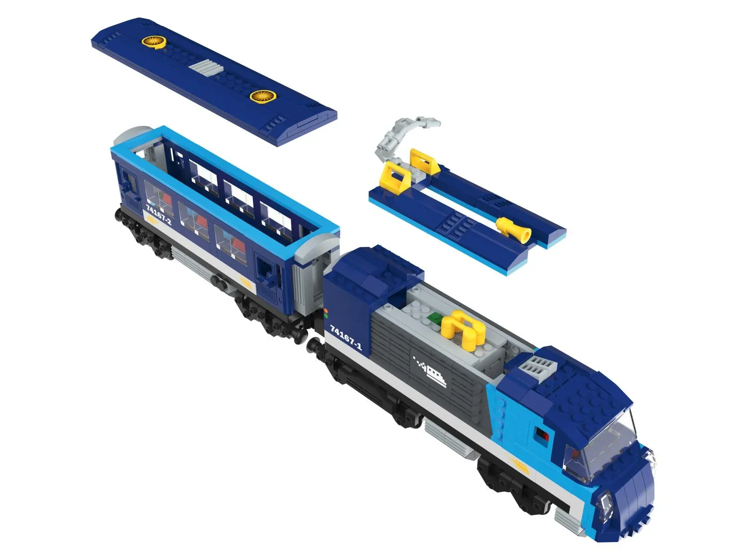 Playtive Clippys Train de marchandises ou de voyageurs