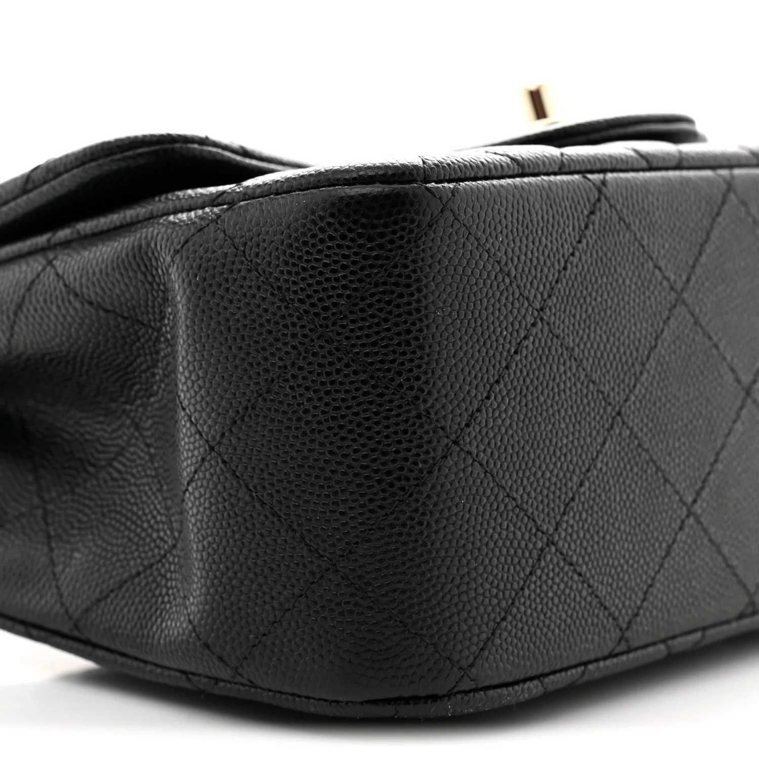 Caviar Quilted Mini Square Flap Black